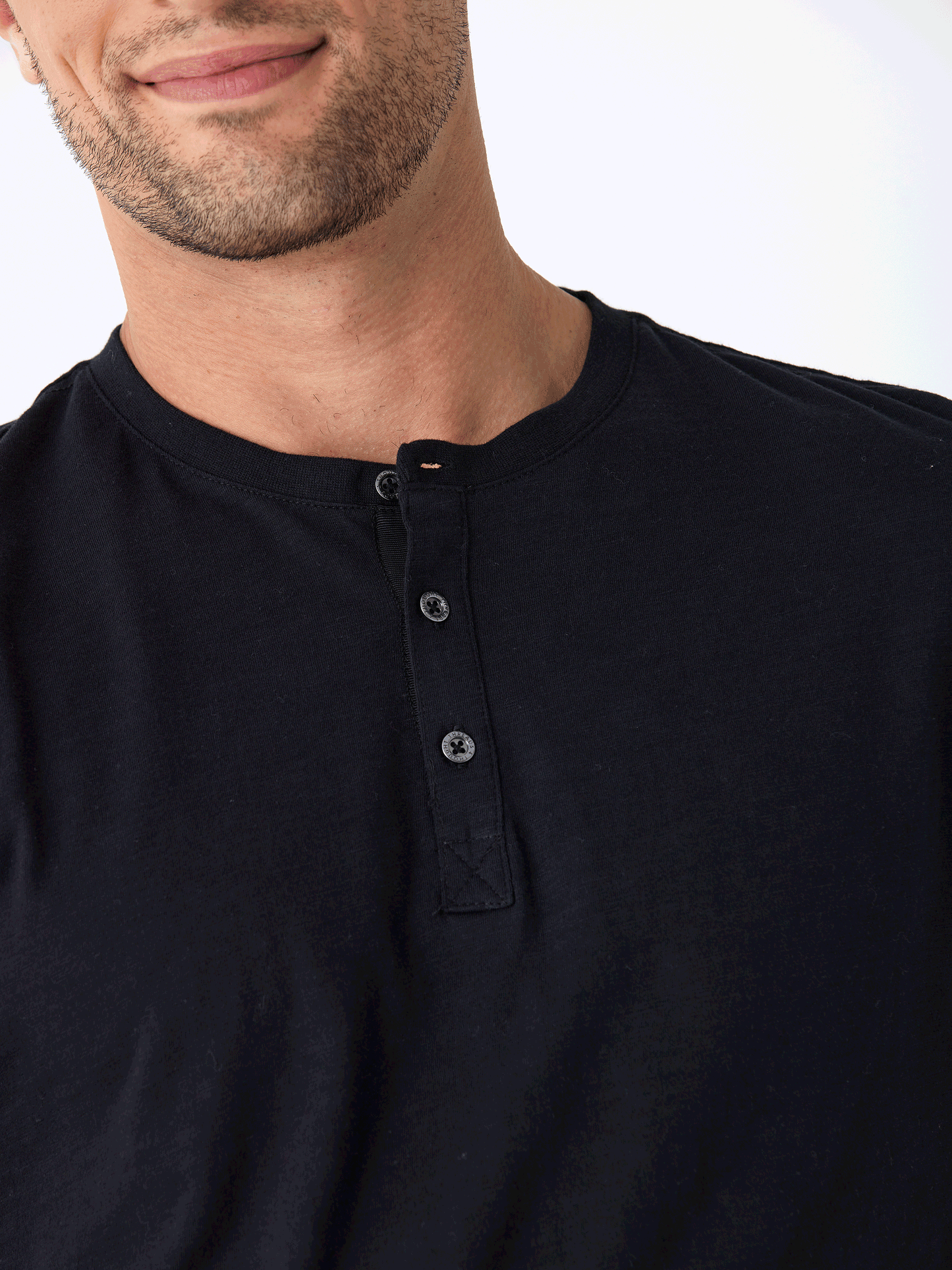 Heath Slub Jersey Short Sleeve Henley