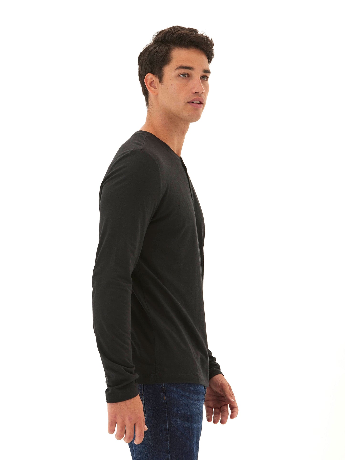 Austin Triblend 2 Button Long Sleeve Henley