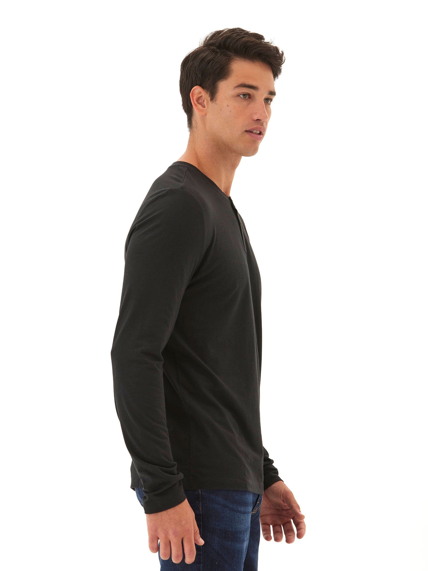 Austin Triblend 2 Button Long Sleeve Henley