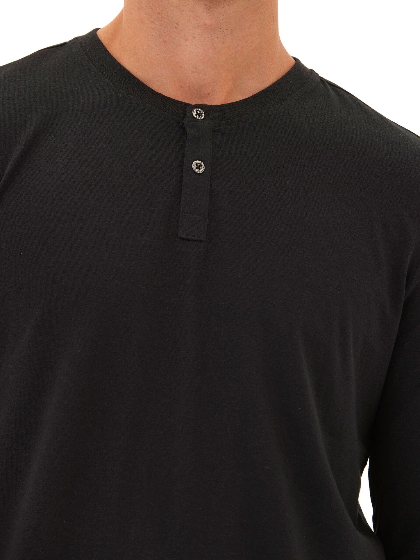 Austin Triblend 2 Button Long Sleeve Henley
