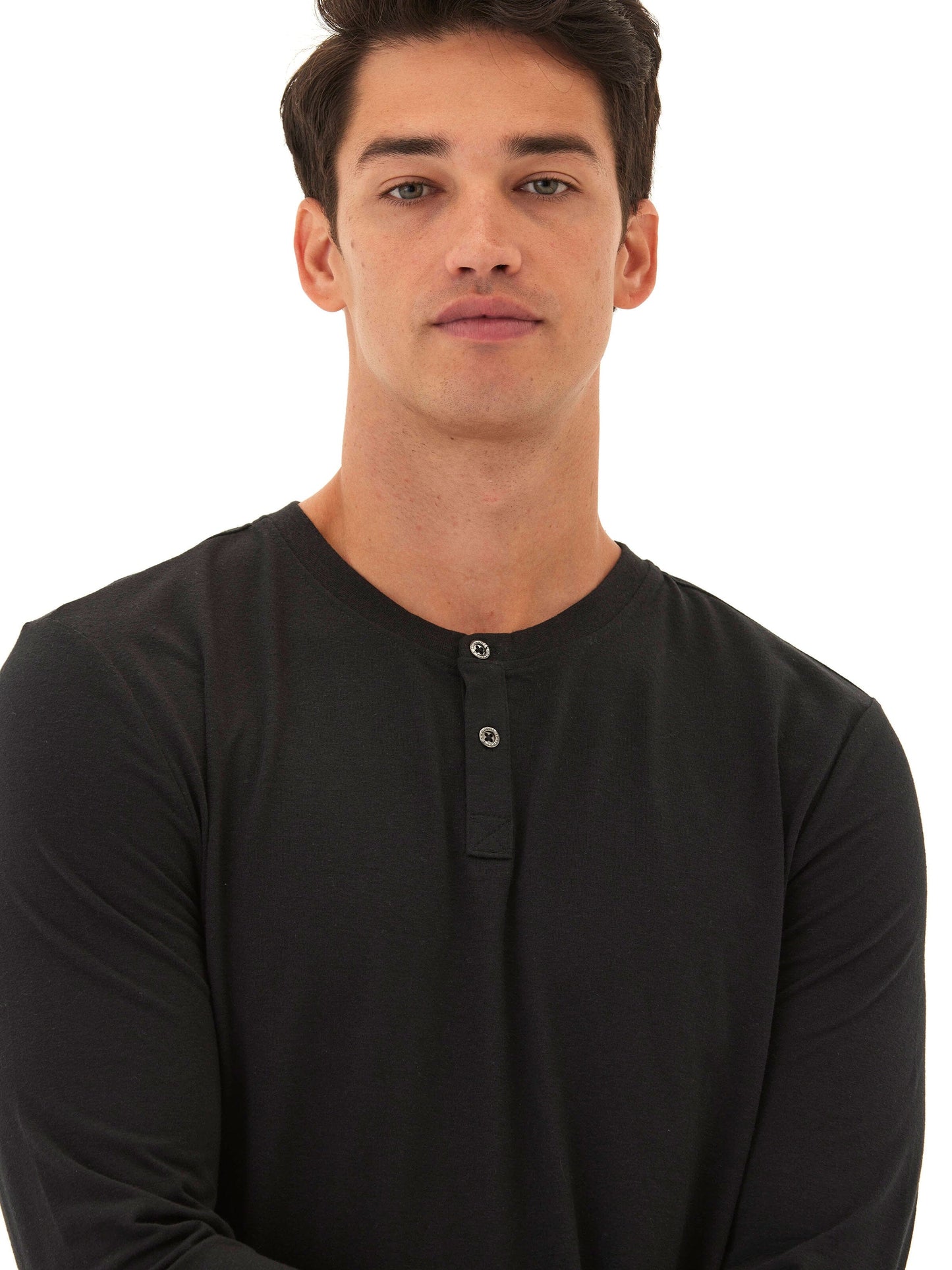 Austin Triblend 2 Button Long Sleeve Henley