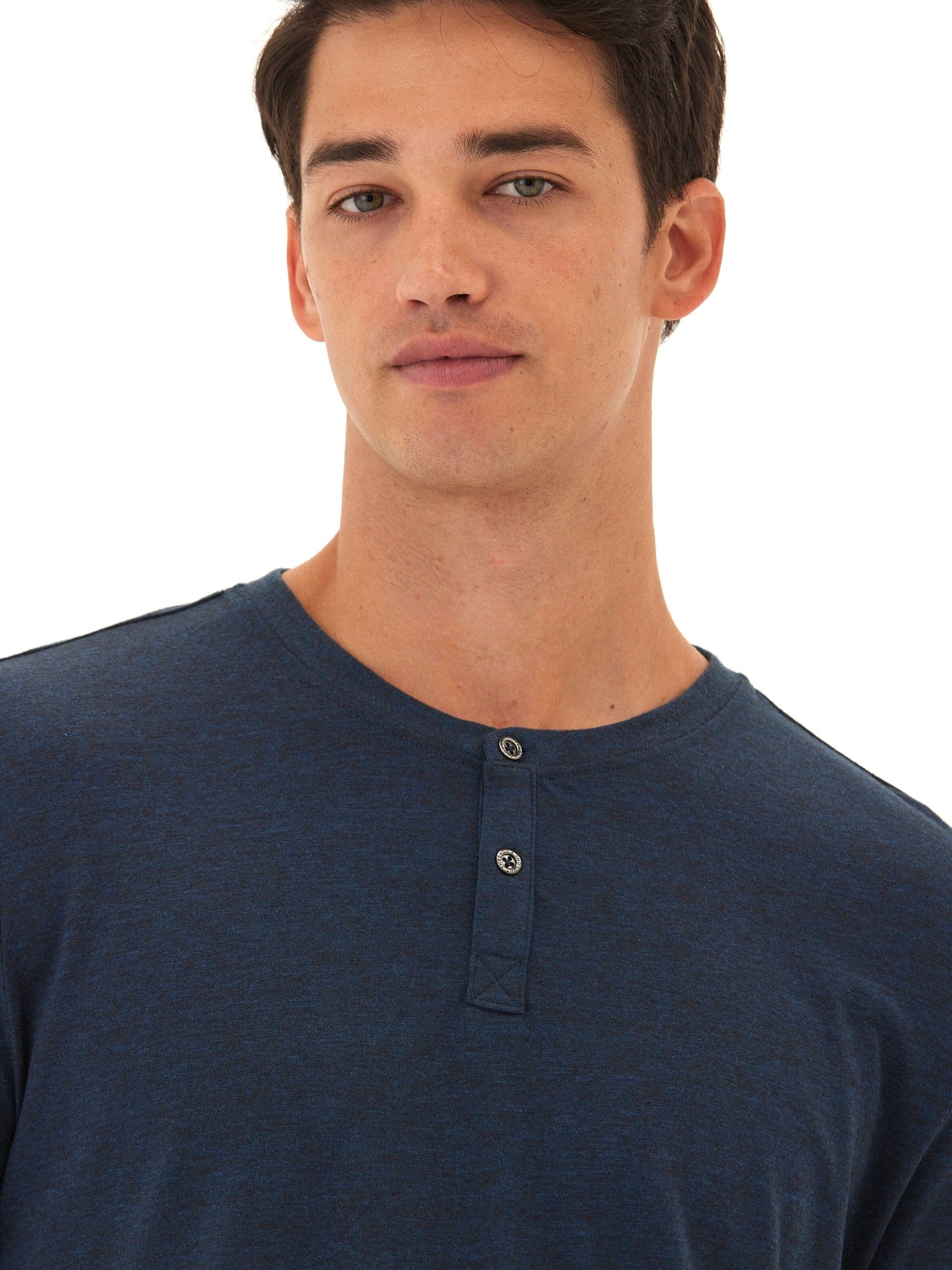 Austin Triblend 2 Button Long Sleeve Henley