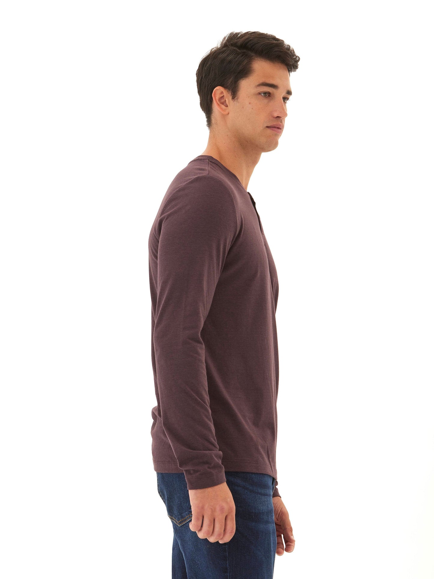 Austin Triblend 2 Button Long Sleeve Henley