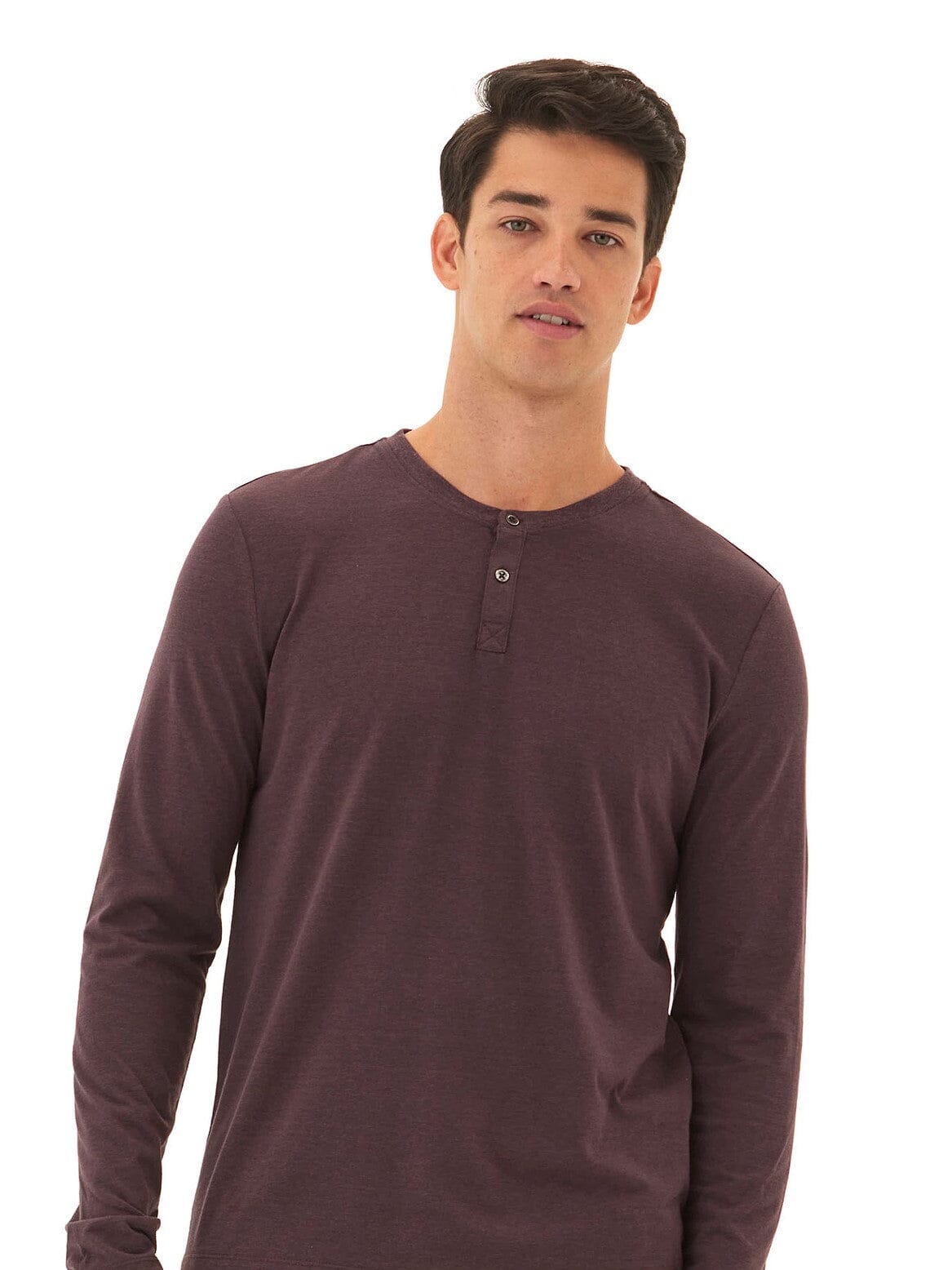 Austin Triblend 2 Button Long Sleeve Henley