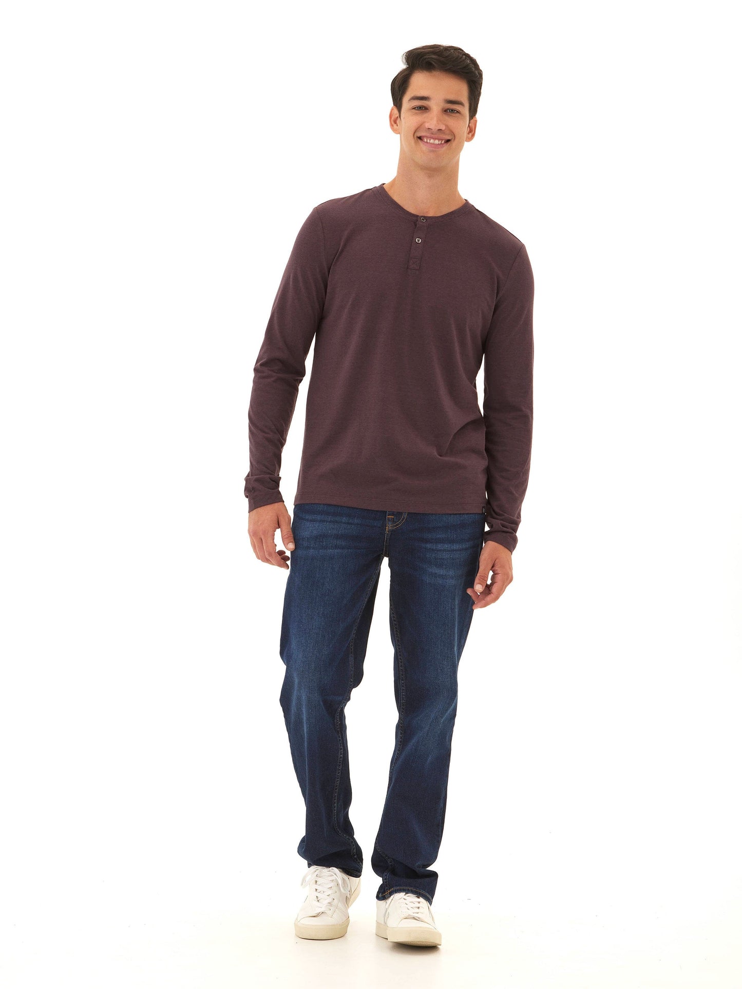 Austin Triblend 2 Button Long Sleeve Henley