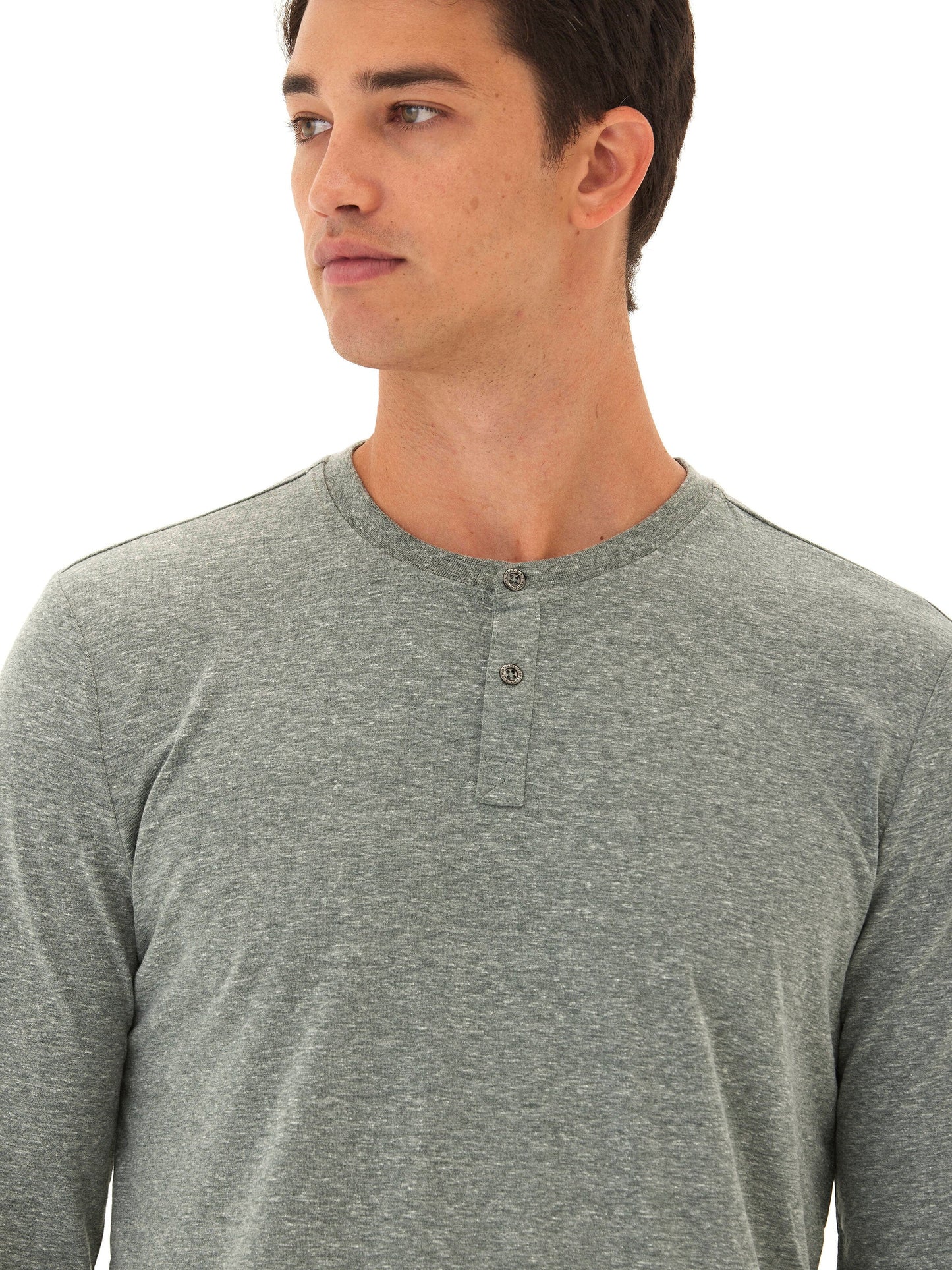 Austin Triblend 2 Button Long Sleeve Henley