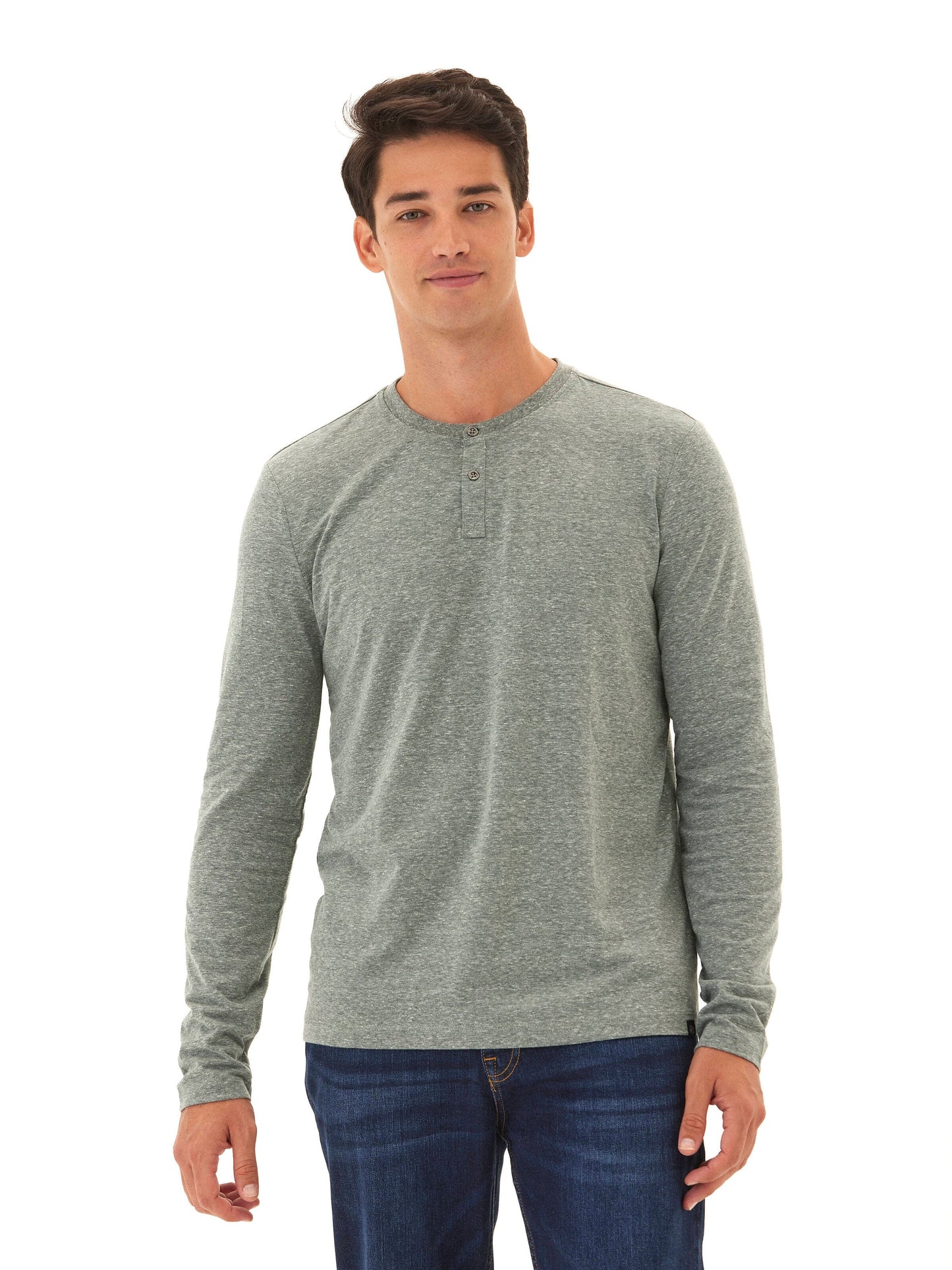 Austin Triblend 2 Button Long Sleeve Henley