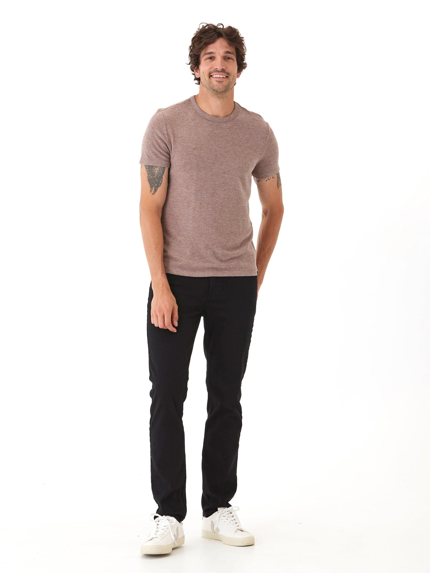Gil Sweater Knit Short Sleeve Tee
