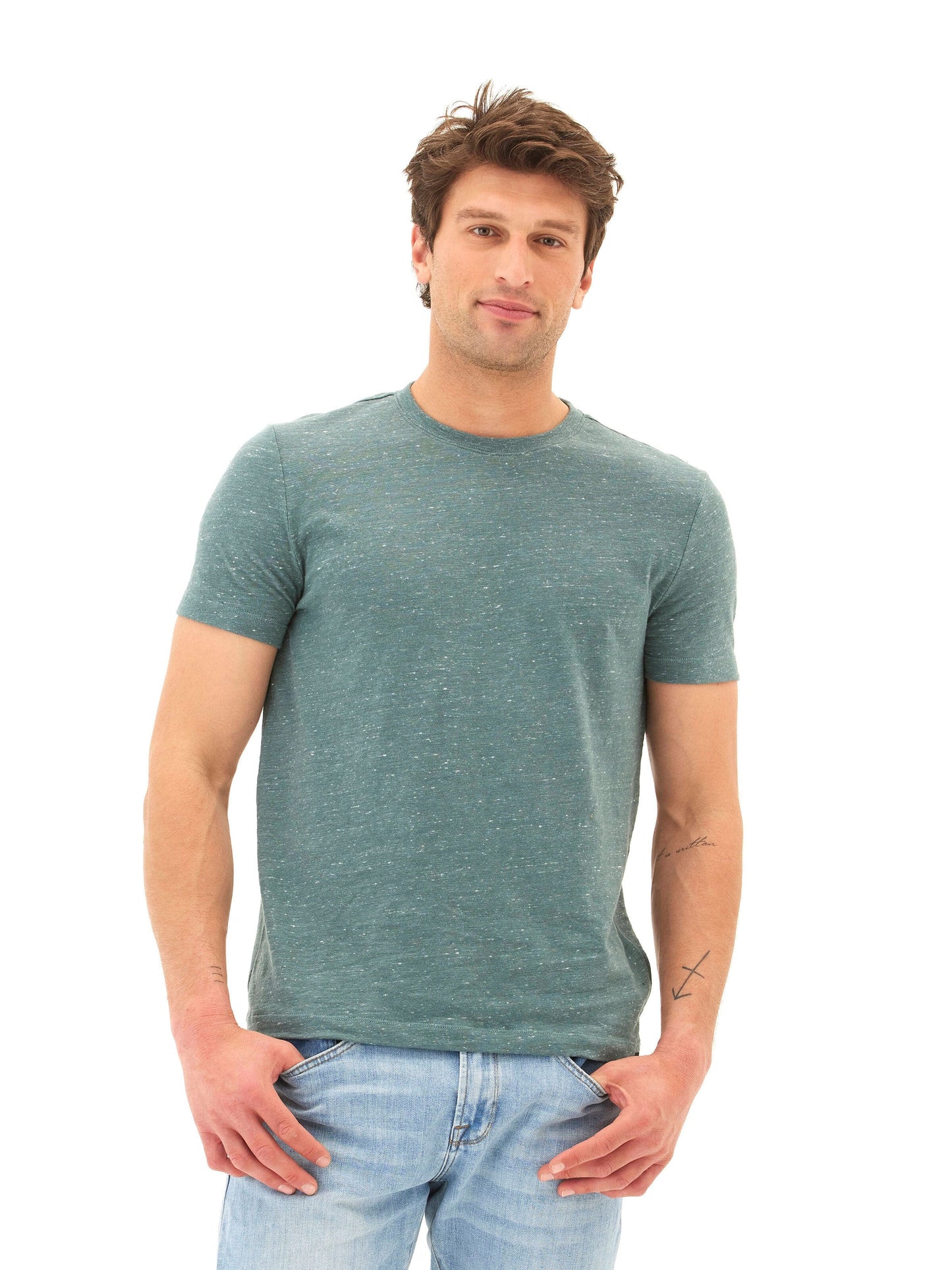 Soloman Slub Linen Short Sleeve Crew Tee