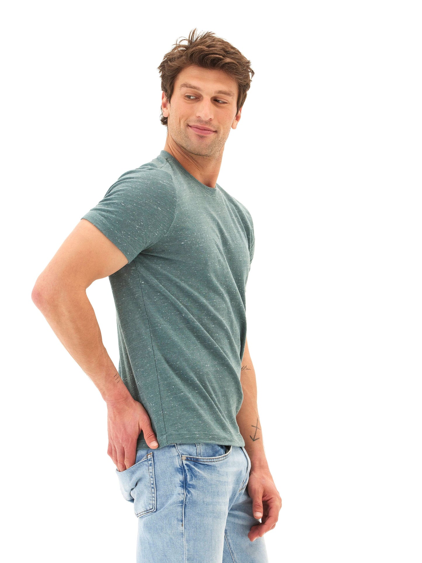 Soloman Slub Linen Short Sleeve Crew Tee
