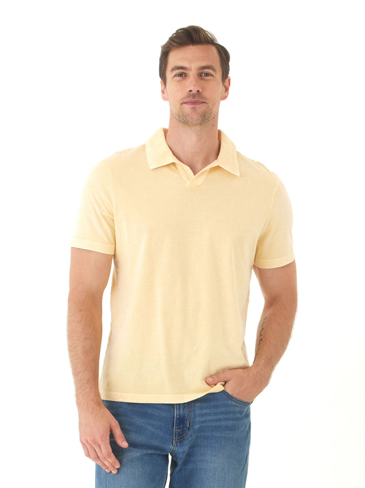 Jared Mineral Wash Eco Cotton Jersey Short Sleeve Polo