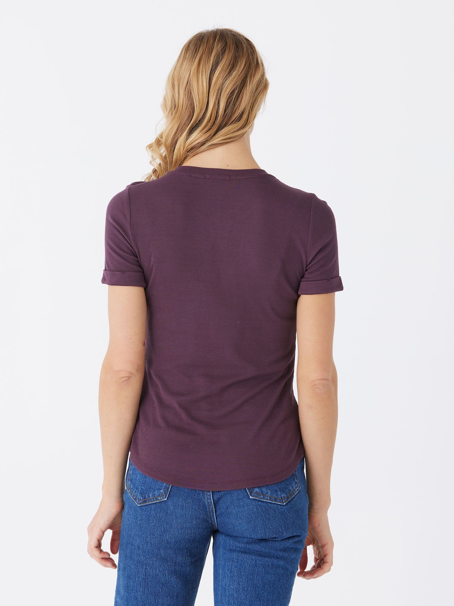 Akia Feather Rib Henley Tee