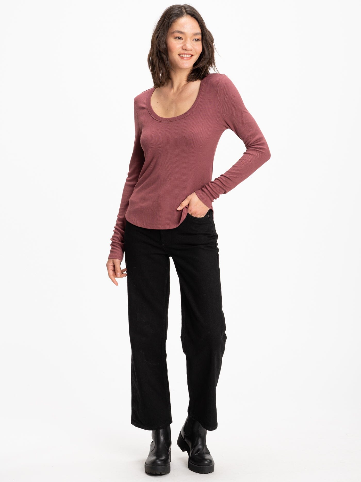 Tessa Feather Rib Long Sleeve