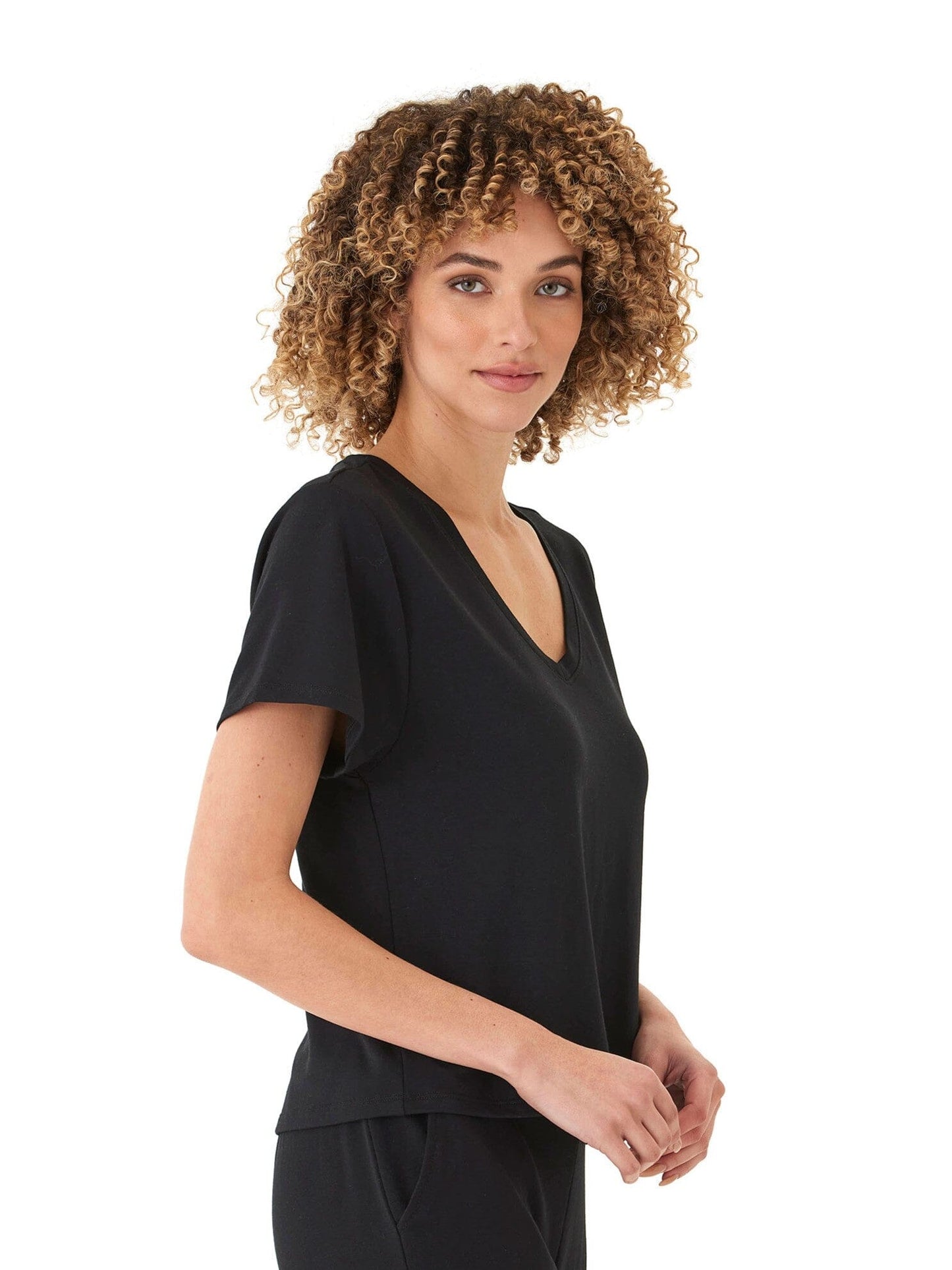 Bettine Modal Terry V-Neck Tee