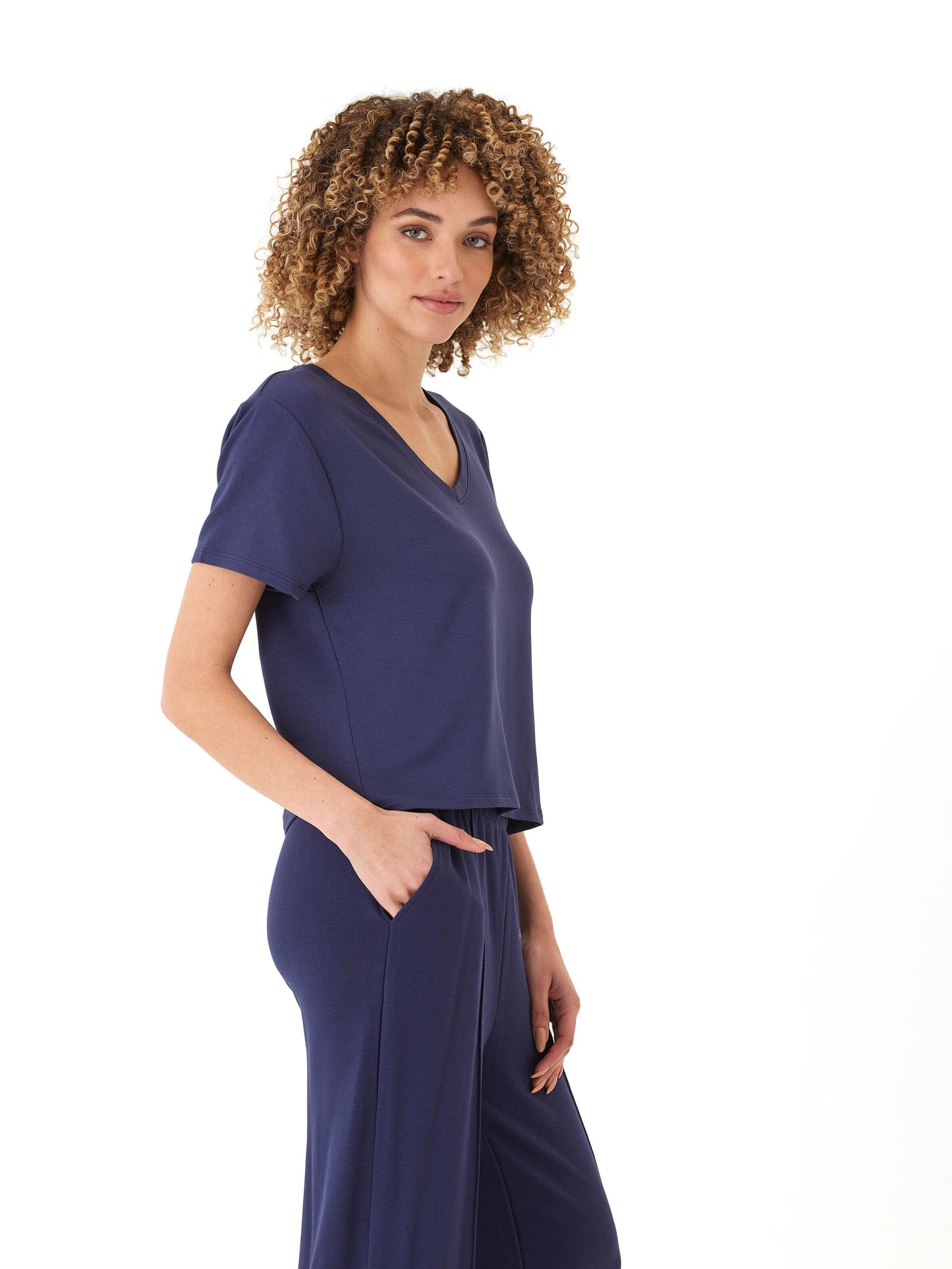 Bettine Modal Terry V-Neck Tee