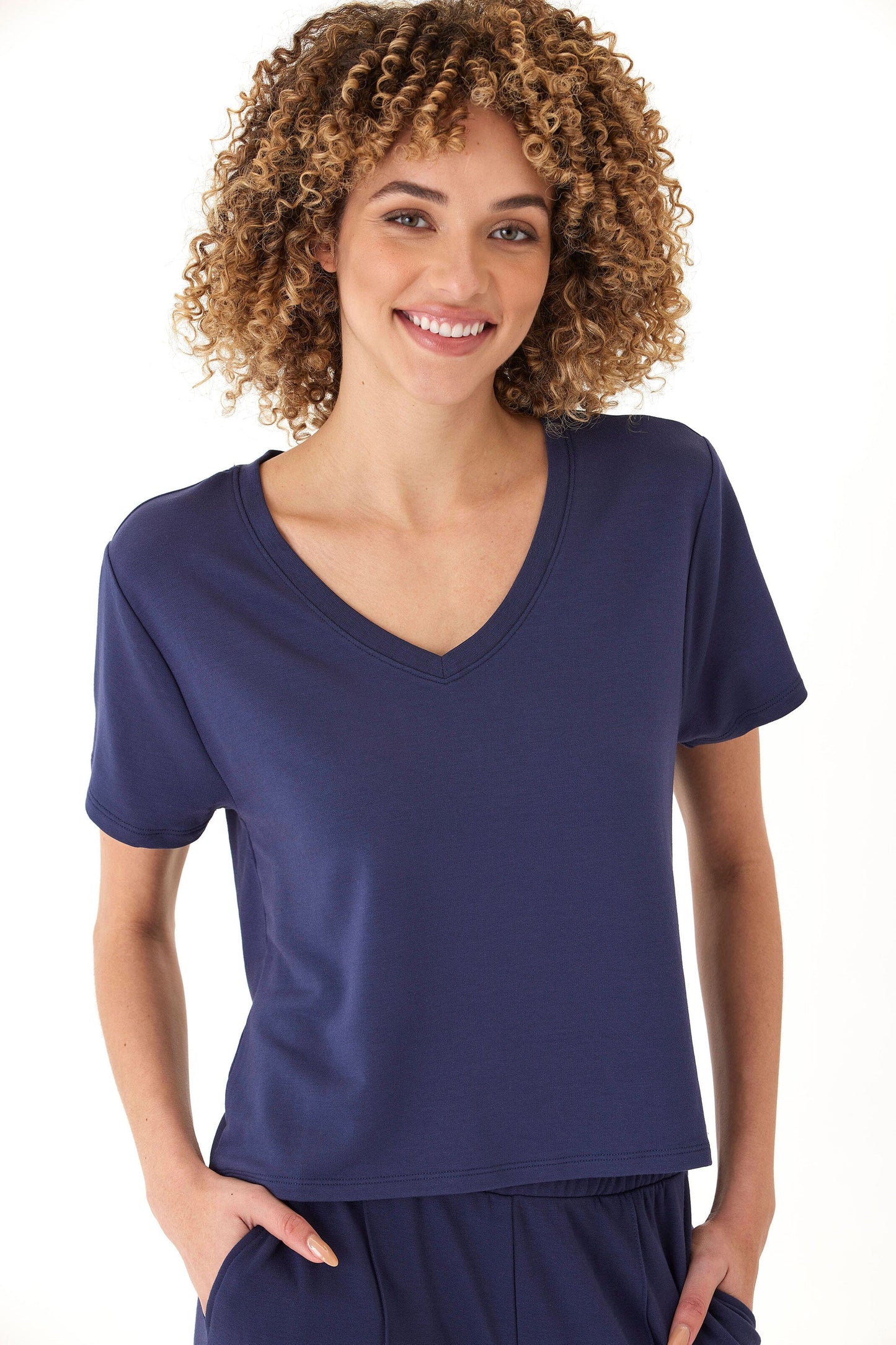 Bettine Modal Terry V-Neck Tee