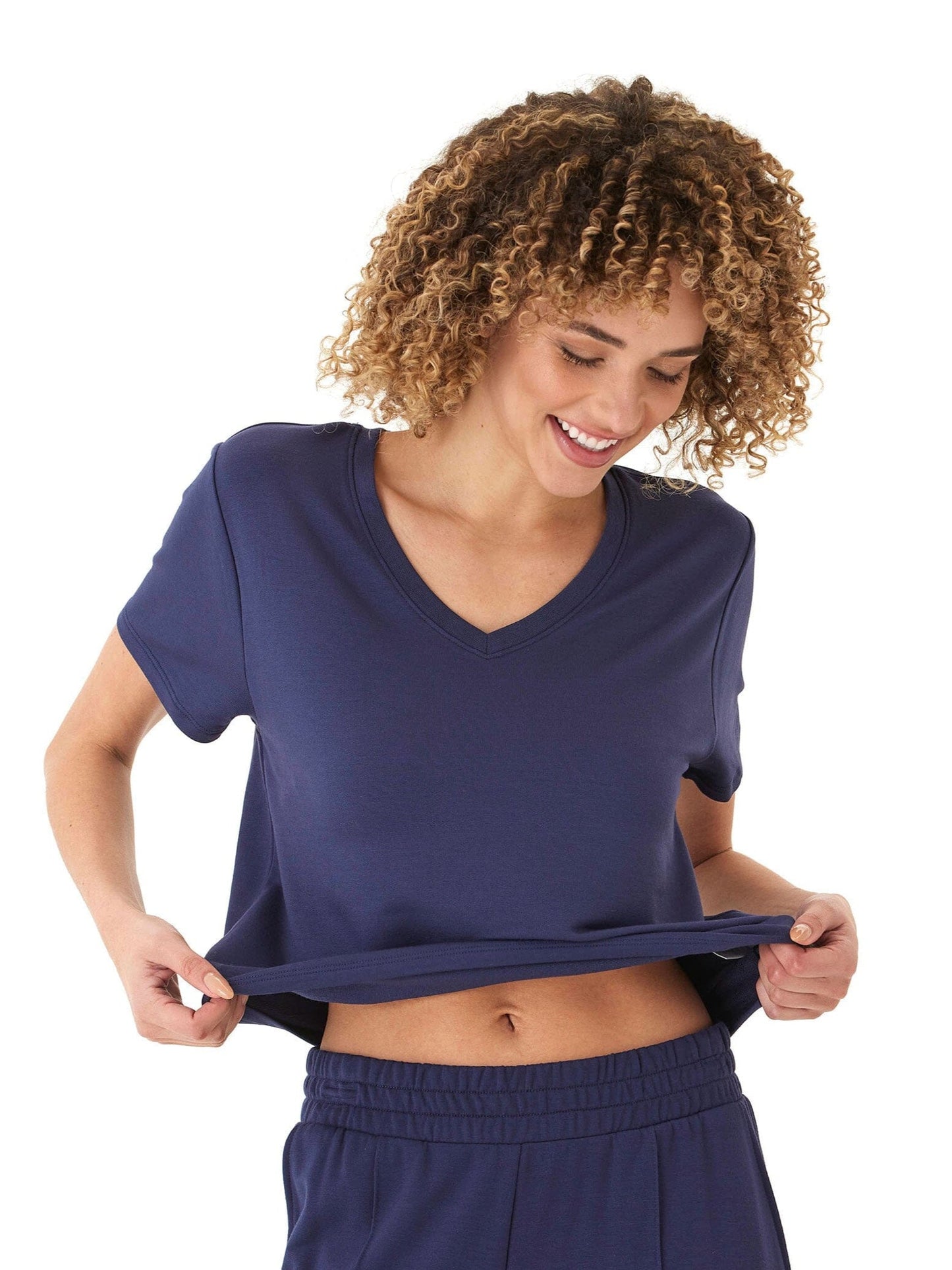 Bettine Modal Terry V-Neck Tee