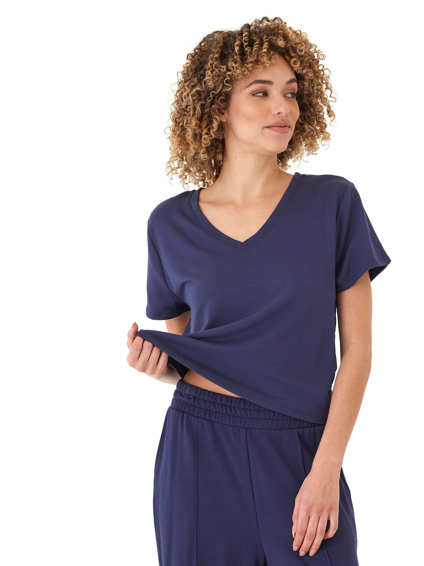 Bettine Modal Terry V-Neck Tee