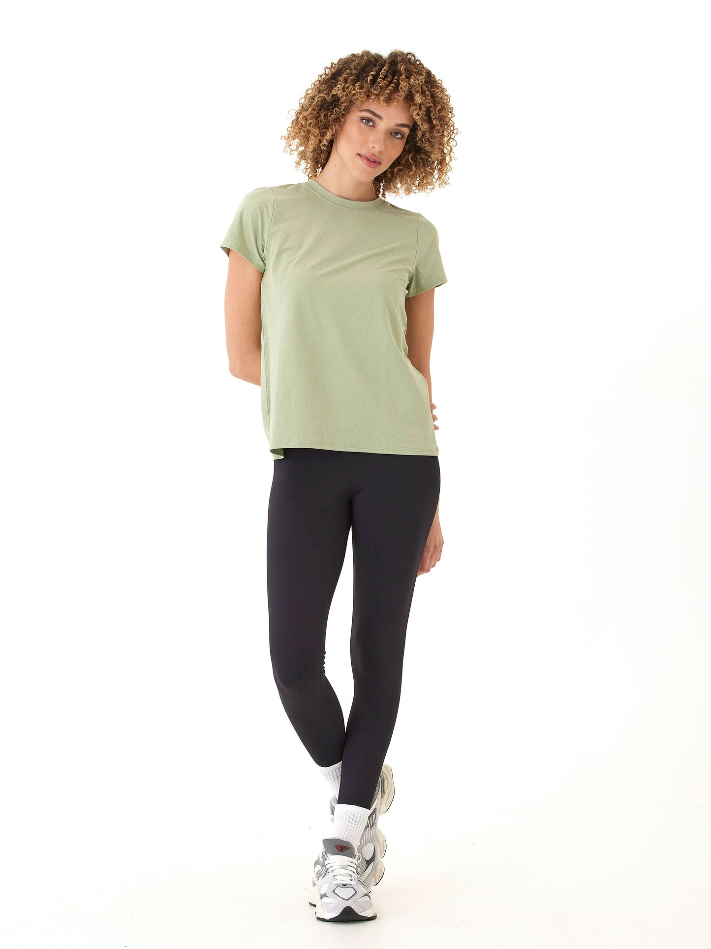 Gemella Luxe Jersey Tulip-Back Short Sleeve Top