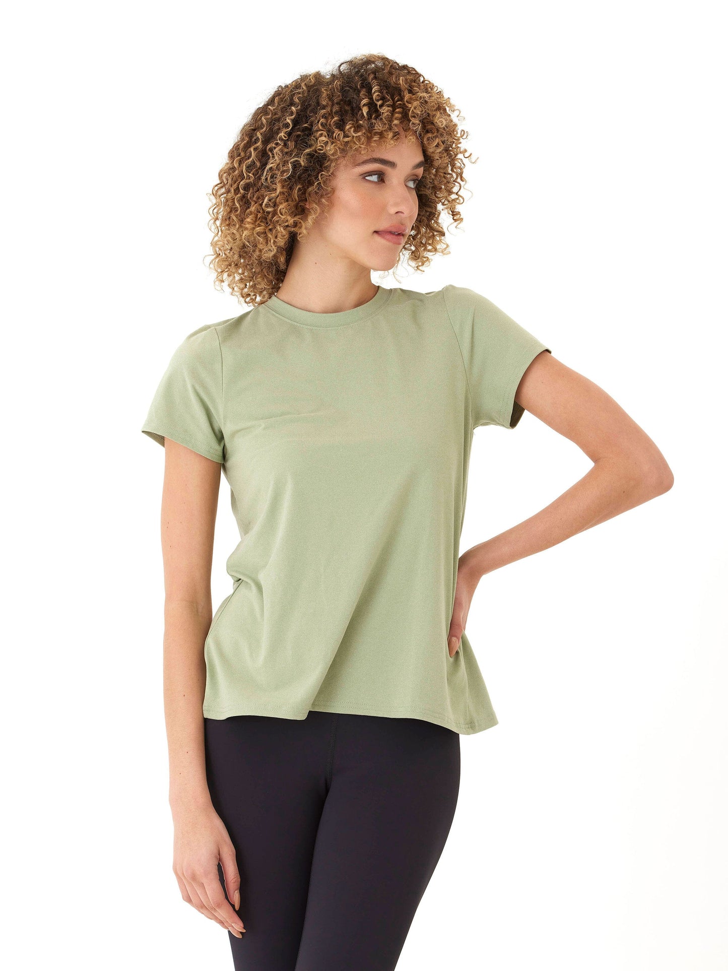 Gemella Luxe Jersey Tulip-Back Short Sleeve Top