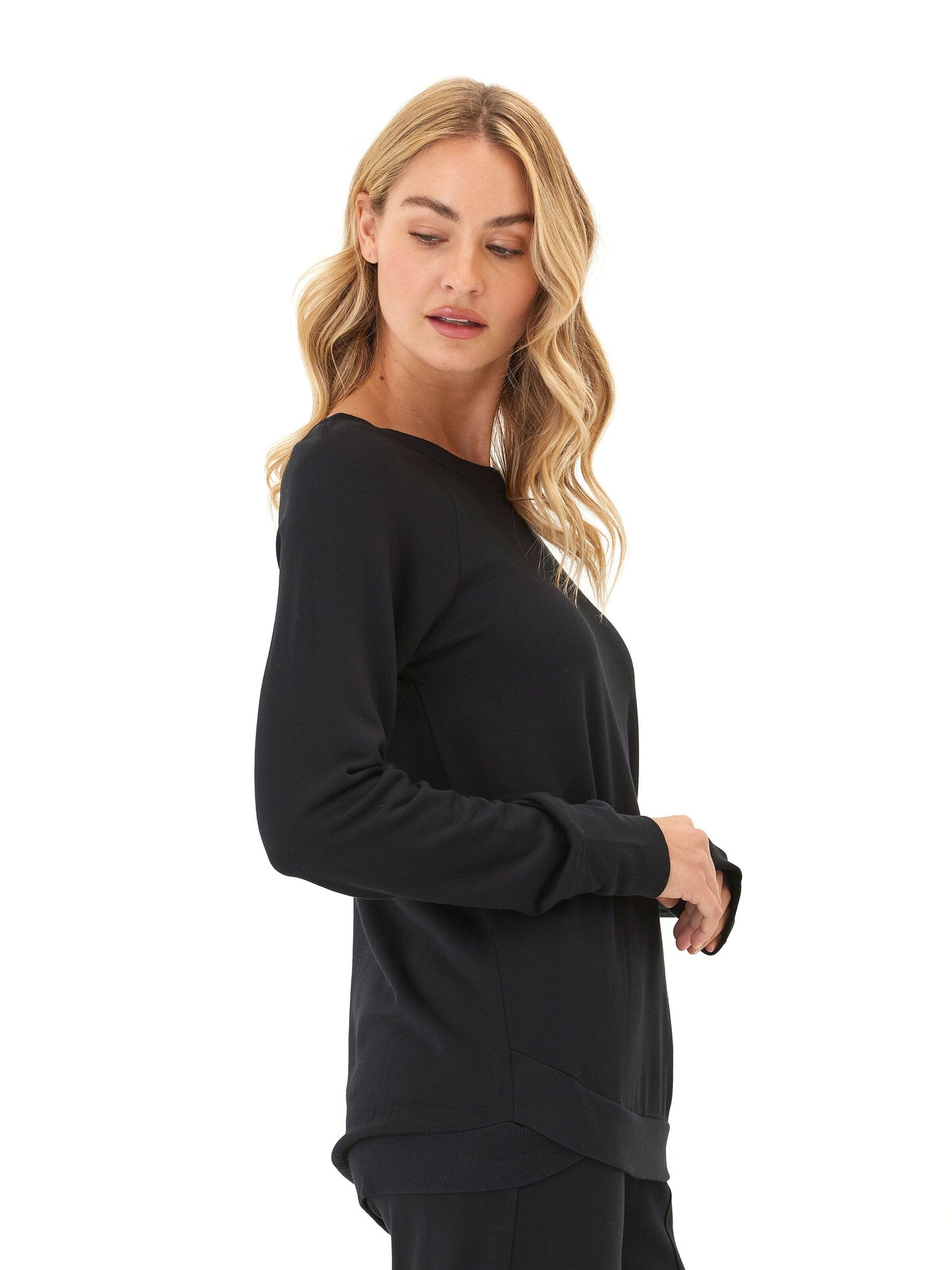 Cannon Feather Fleece Tulip Hem Tunic Sweatshirt