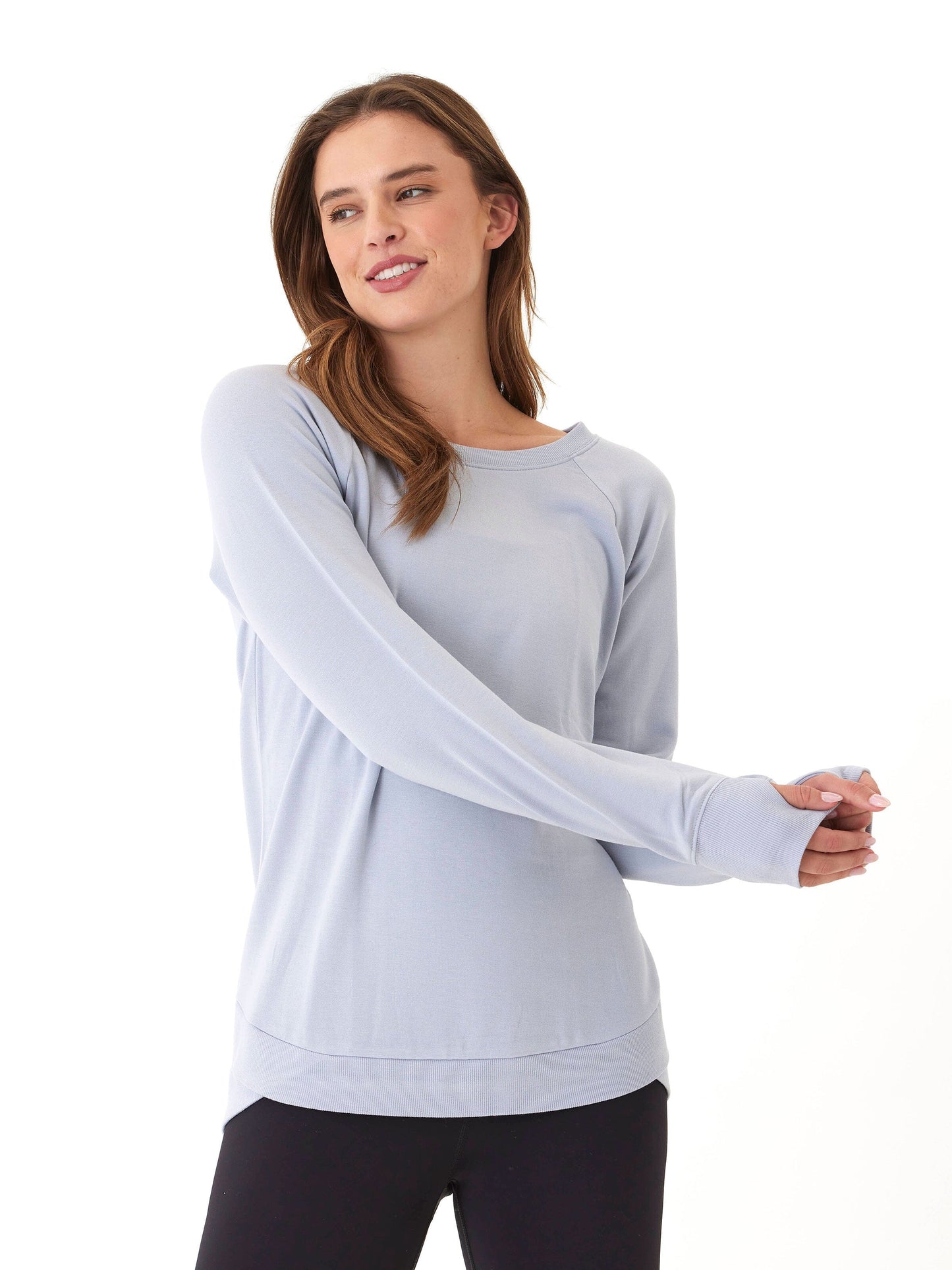 Cannon Feather Fleece Tulip Hem Tunic Sweatshirt