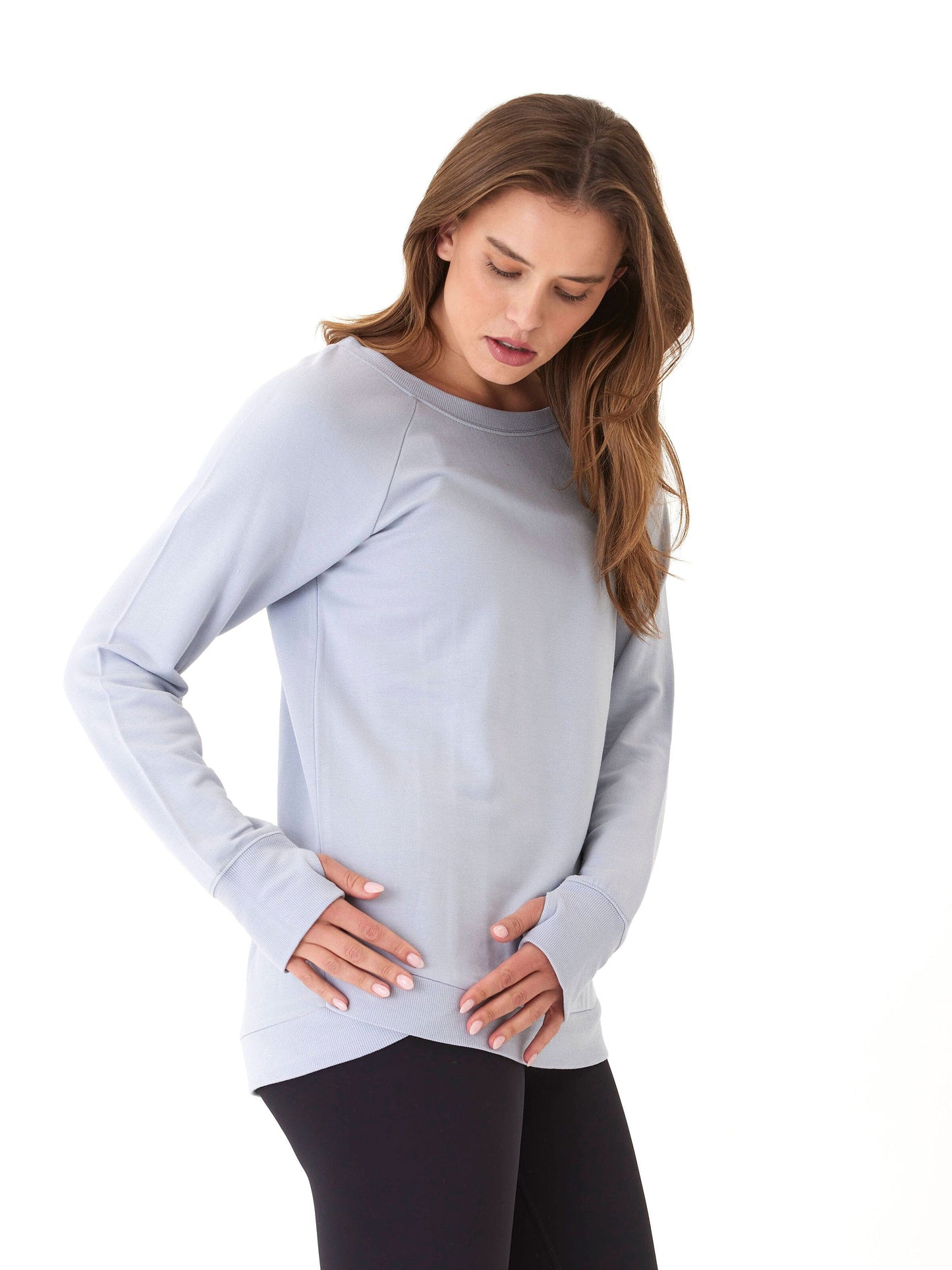 Cannon Feather Fleece Tulip Hem Tunic Sweatshirt