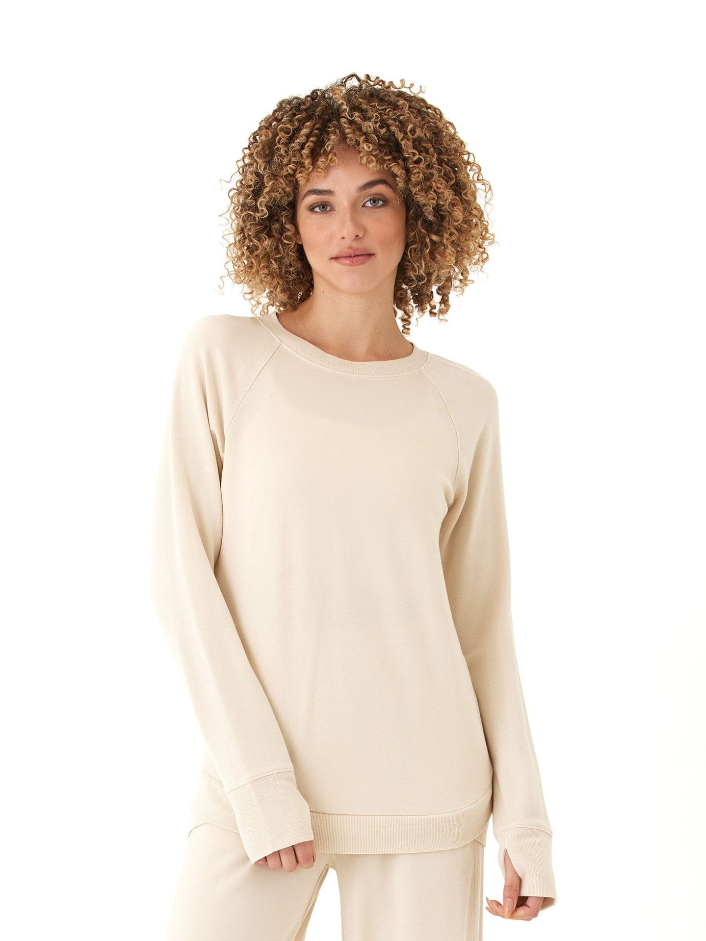 Cannon Feather Fleece Tulip Hem Tunic Sweatshirt