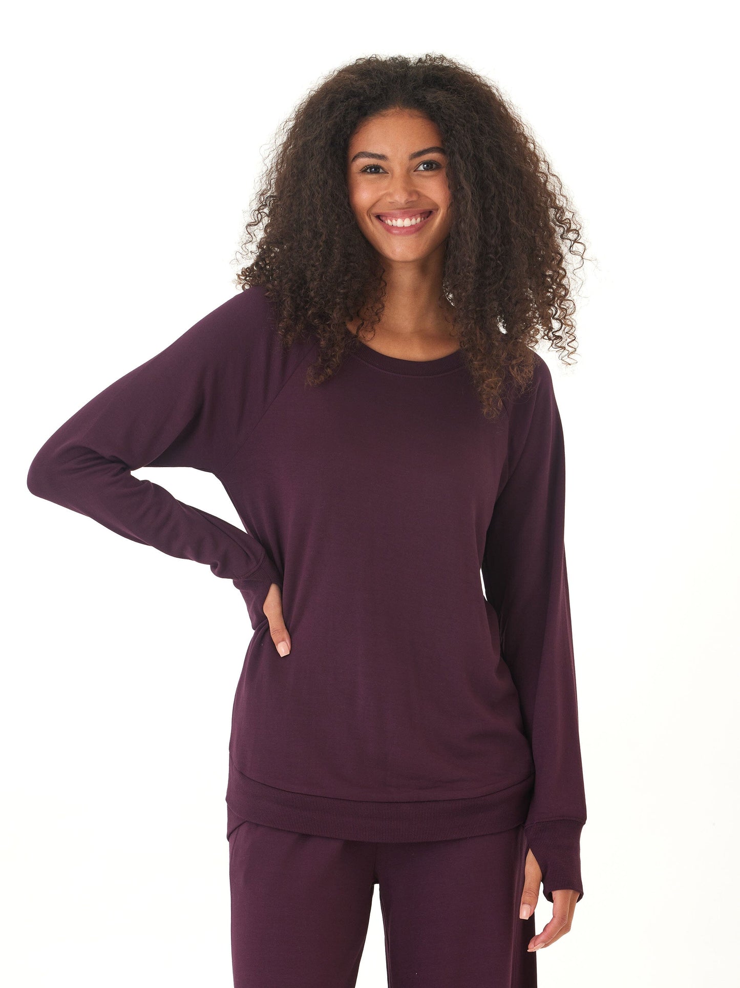 Cannon Feather Fleece Tulip Hem Tunic Sweatshirt