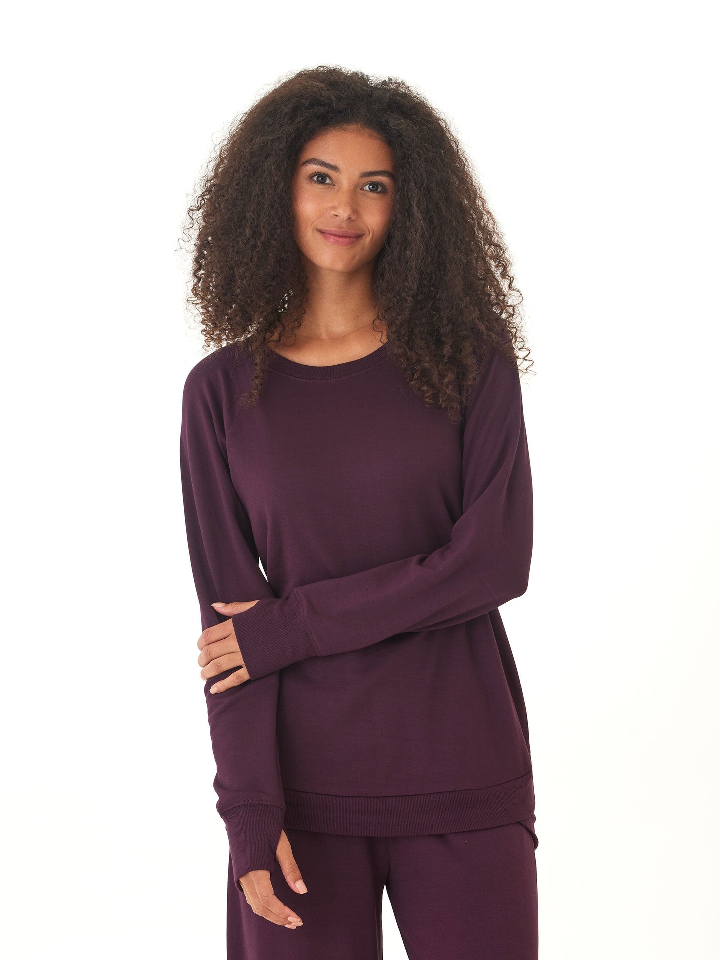 Cannon Feather Fleece Tulip Hem Tunic Sweatshirt