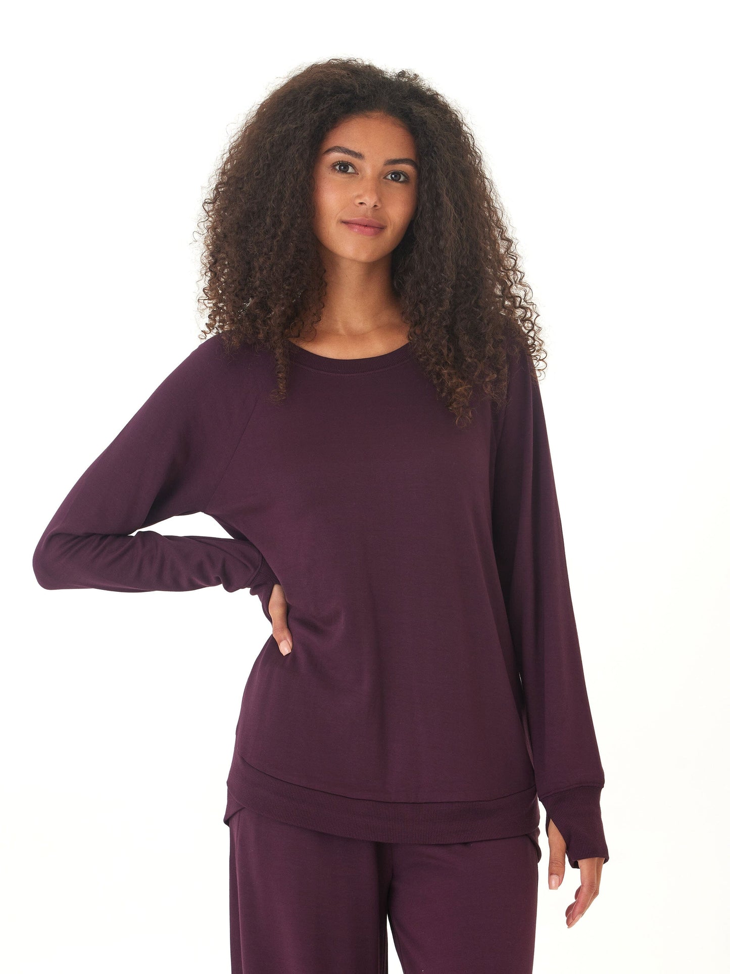 Cannon Feather Fleece Tulip Hem Tunic Sweatshirt