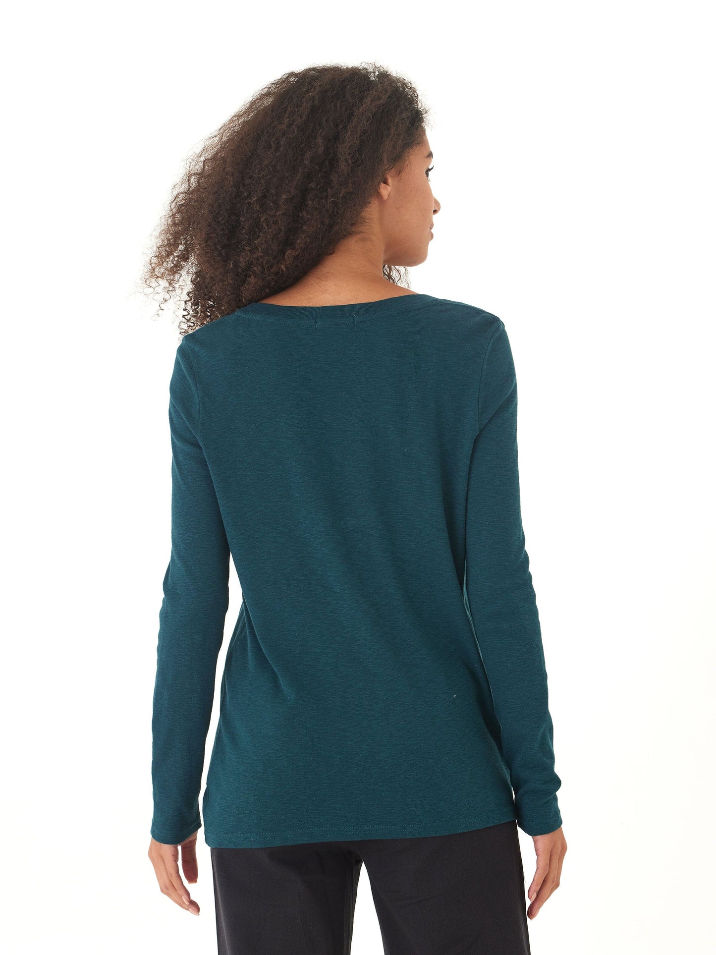 Agatha Textured Slub Jersey Slit Long Sleeve
