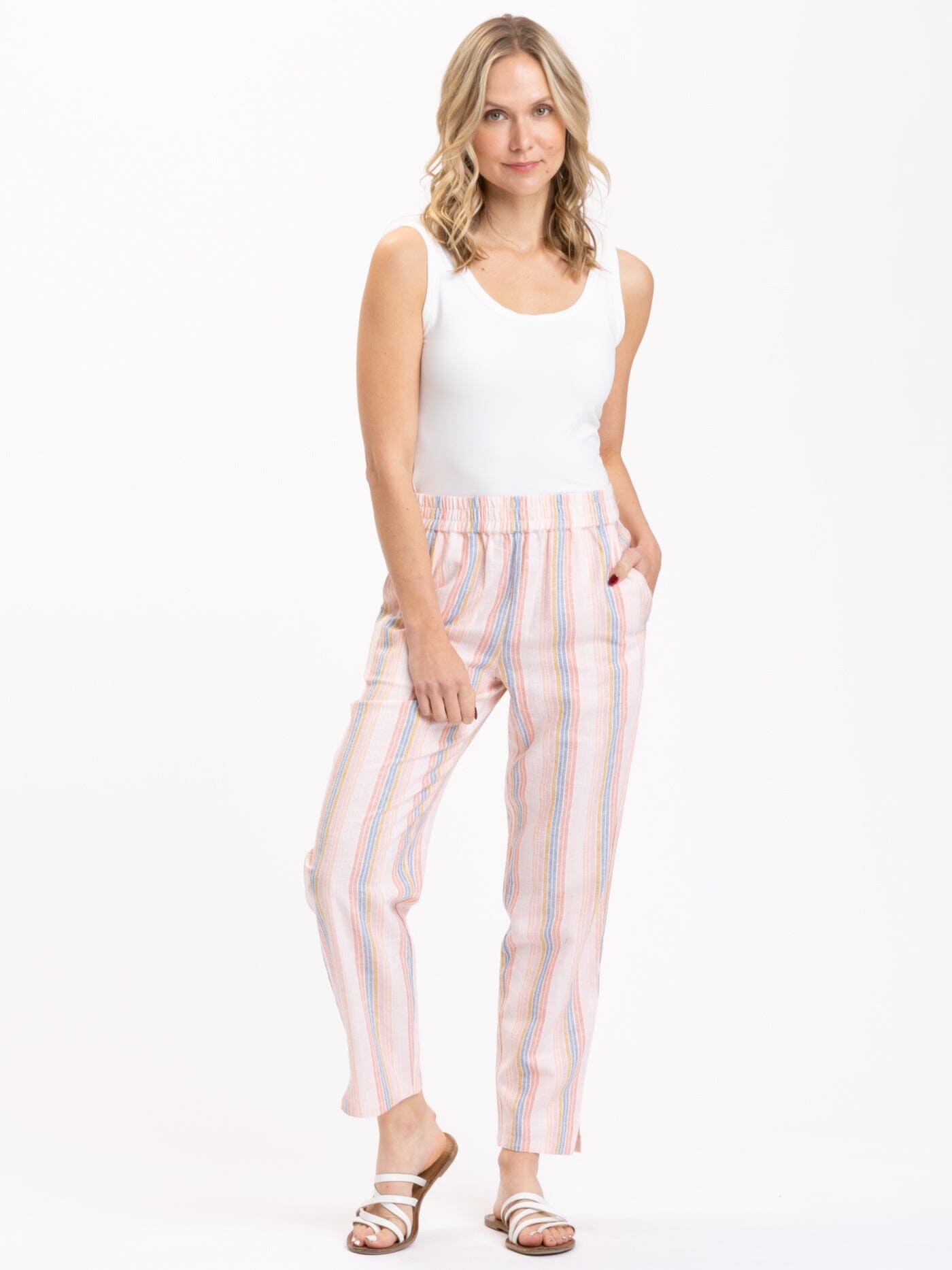 Winnie Woven Stripe Pant 27"
