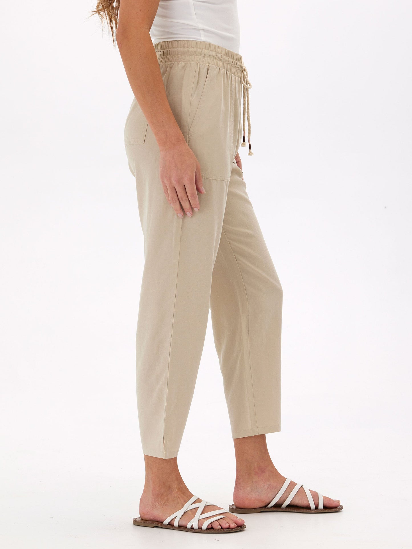 Winnie Breezy Linen Pant 25"