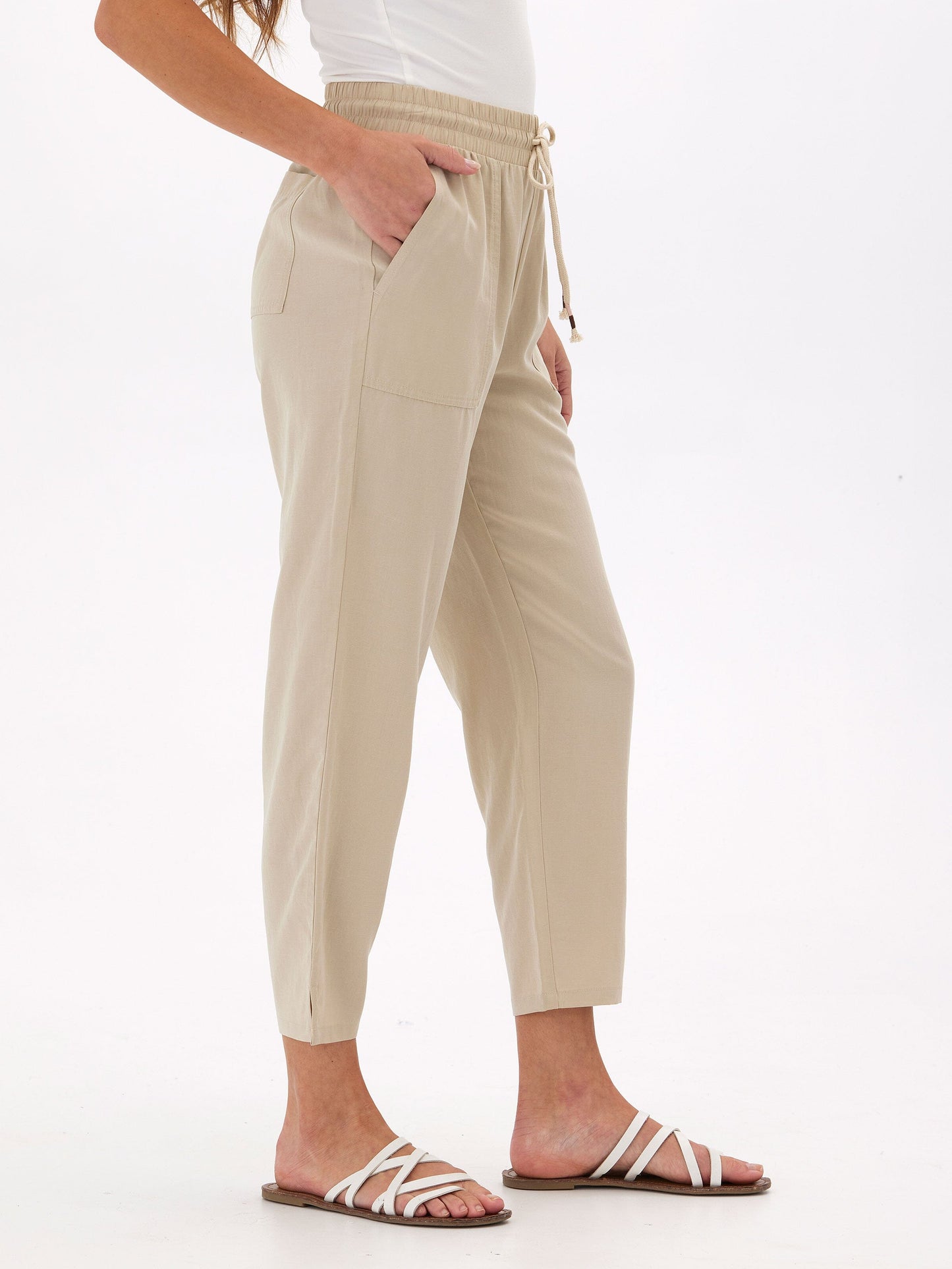 Winnie Breezy Linen Pant 25"
