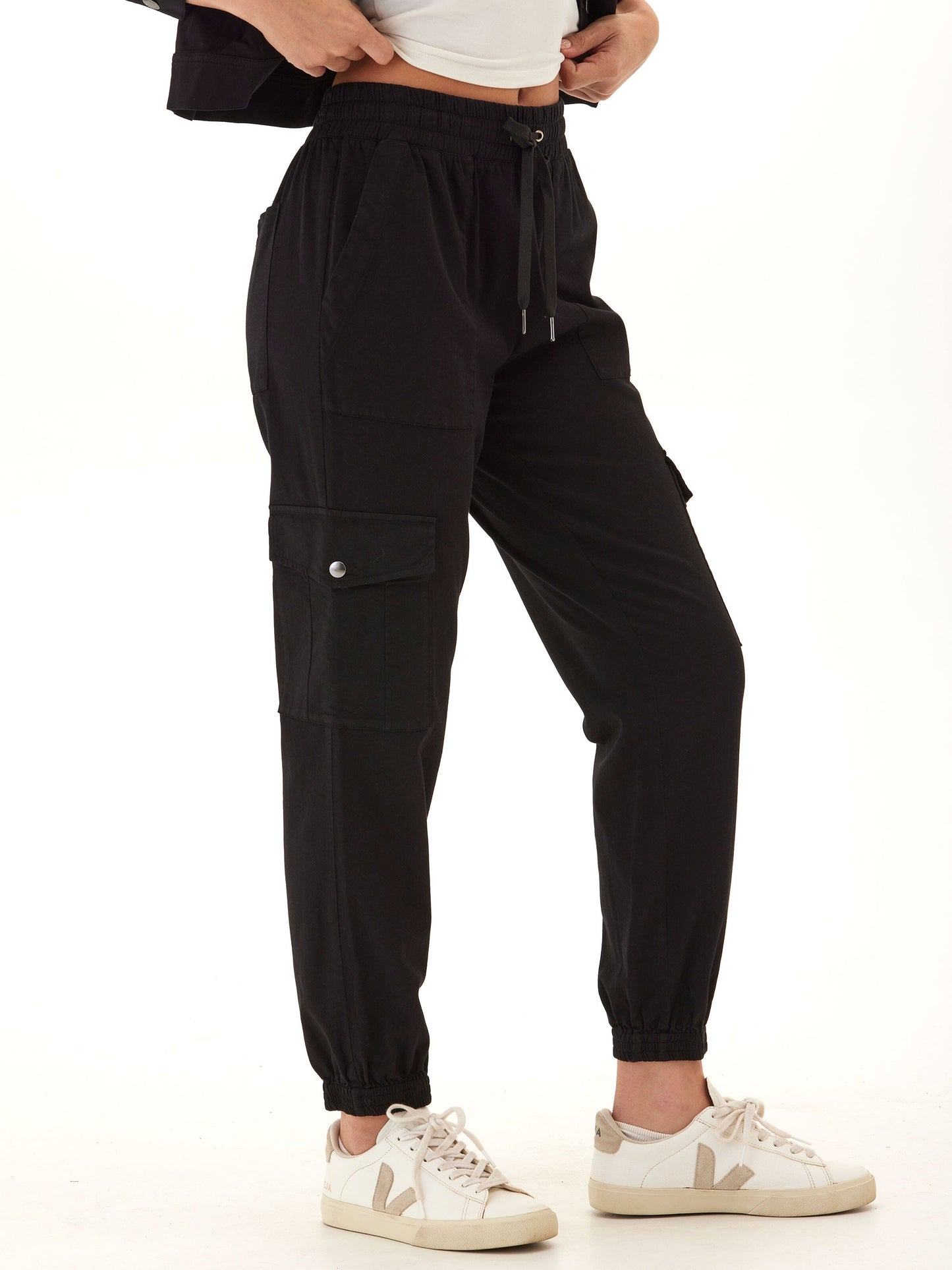 Delilah Stretch Twill Cargo Jogger 27"