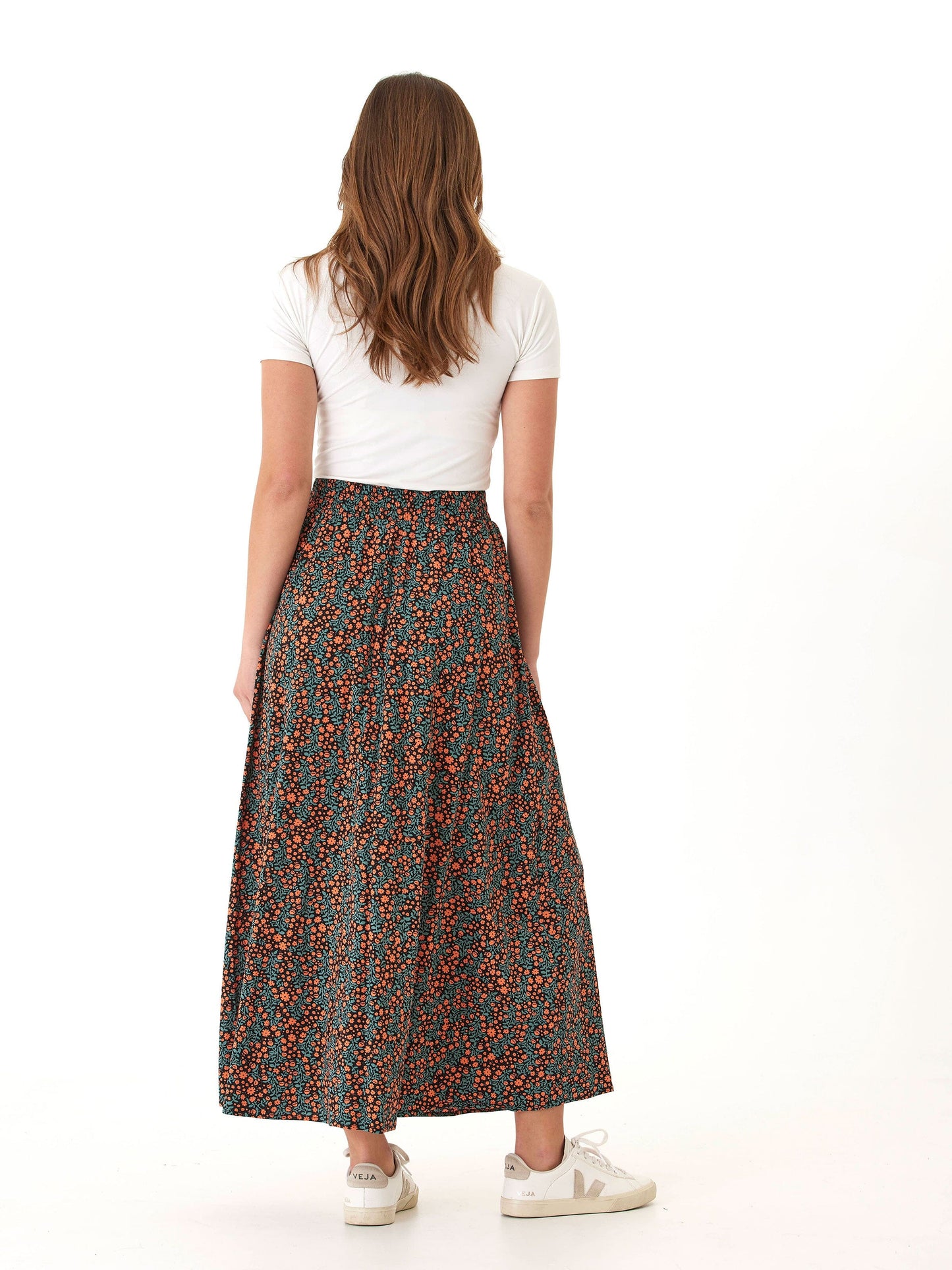Anastacia Micro Bloom Print Woven Maxi Skirt