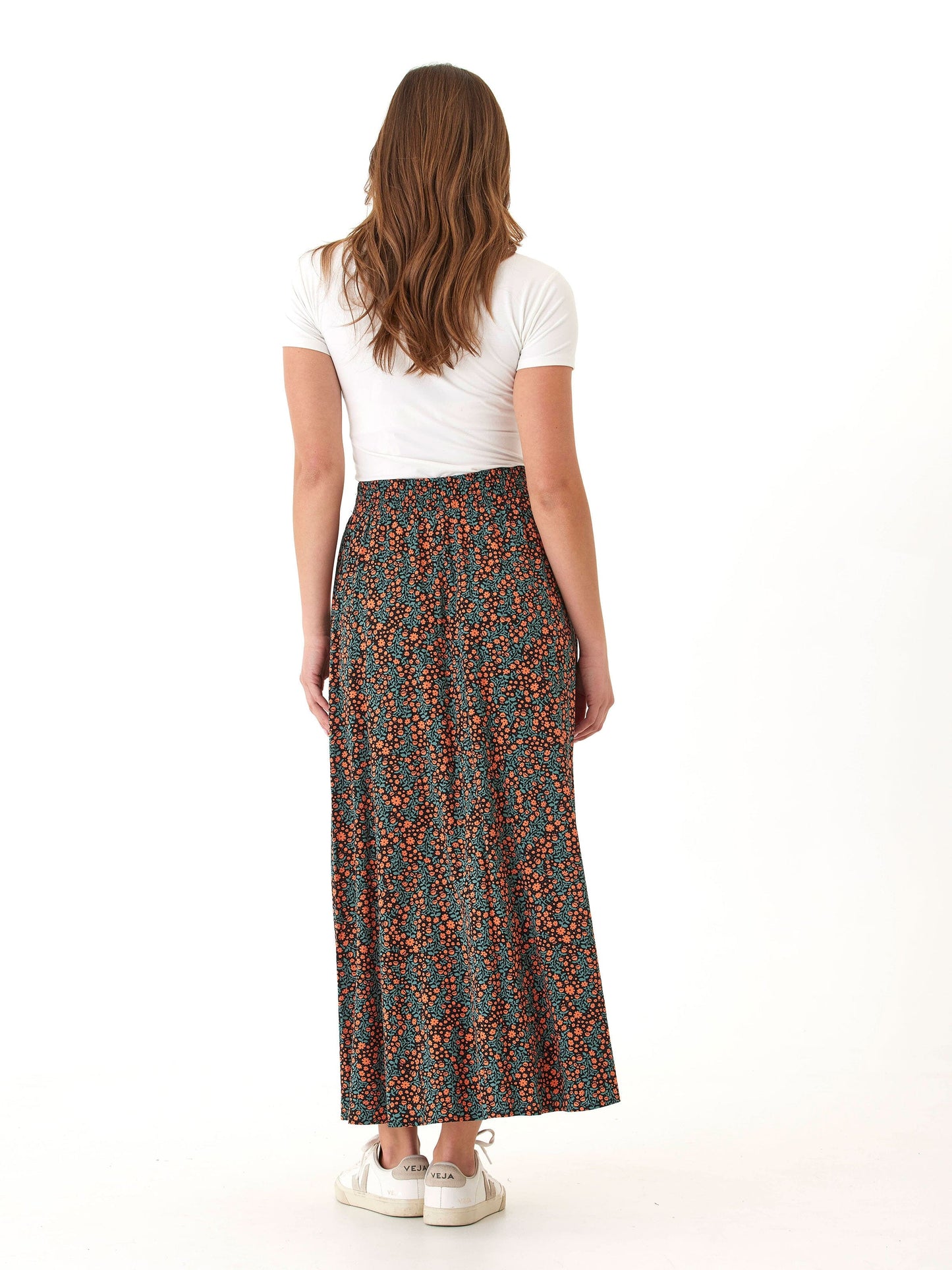 Anastacia Micro Bloom Print Woven Maxi Skirt