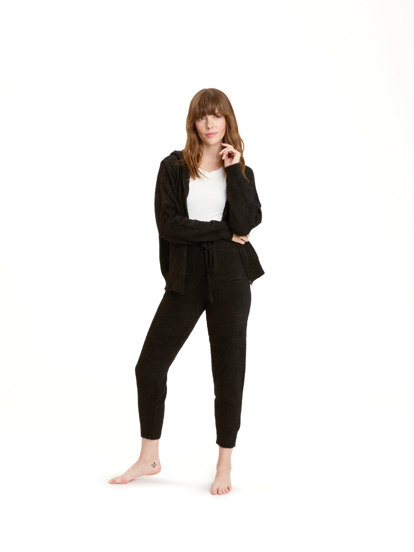 Alyce Fuzzy Knit Hoodie
