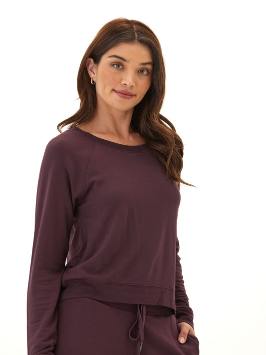 Suzanne Feather Fleece Raglan Pullover