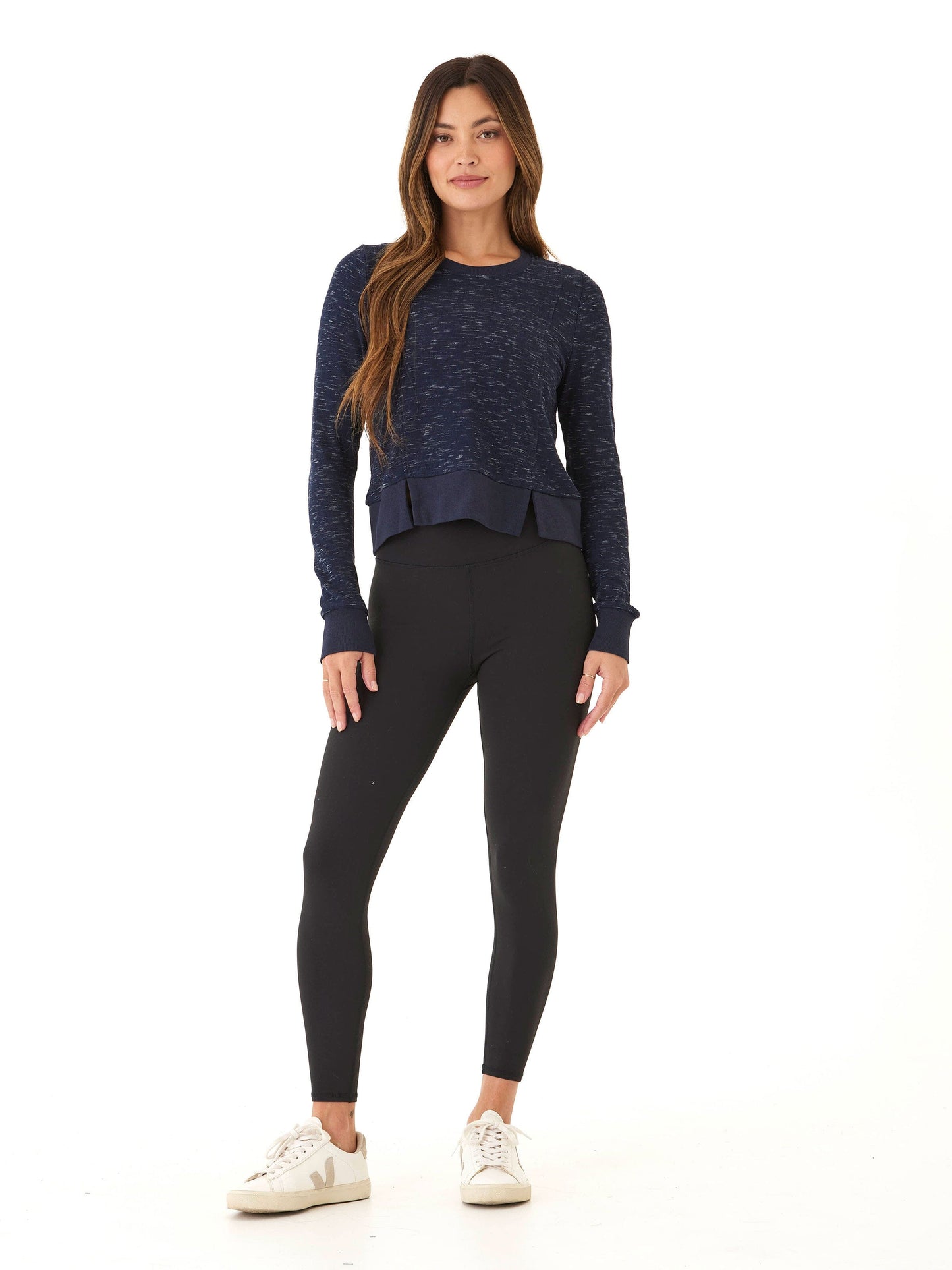 Marie Rhythm Slub Step-Hem Pullover
