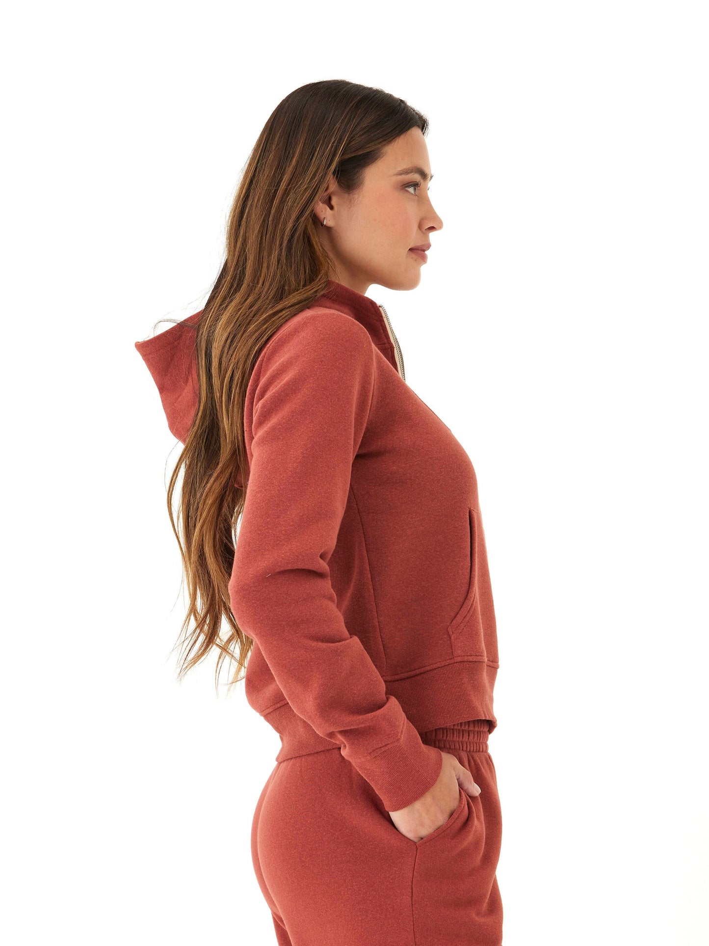 Tyra Triblend Fleece 1/4-Zip Hoodie
