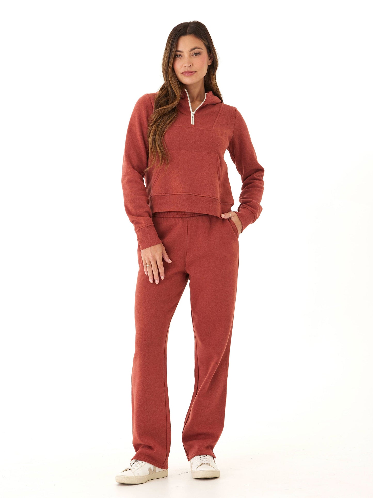 Tyra Triblend Fleece 1/4-Zip Hoodie