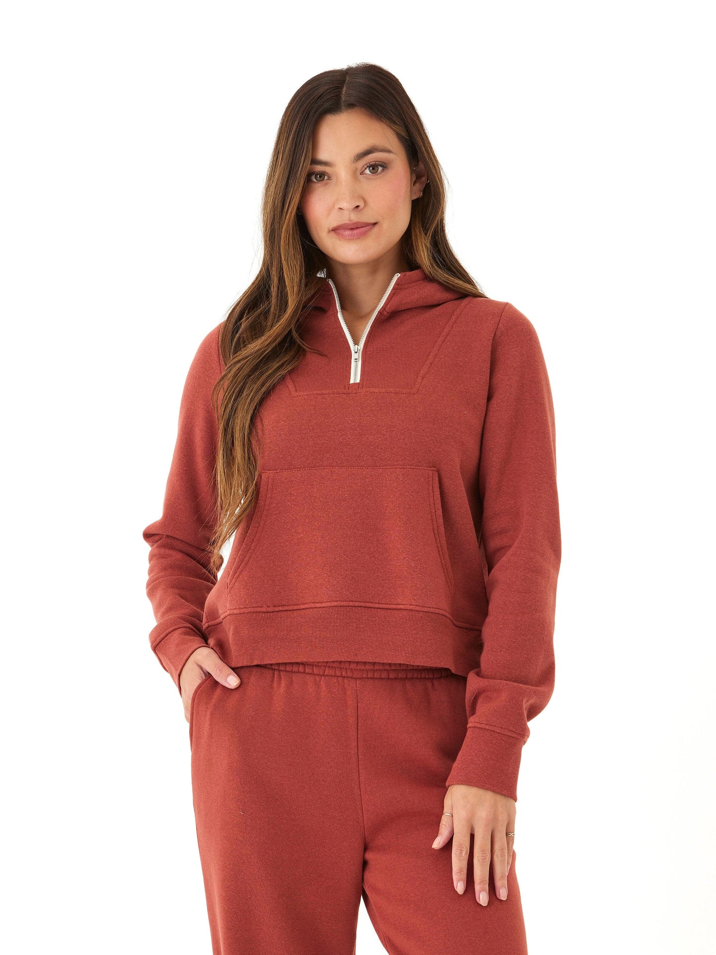 Tyra Triblend Fleece 1/4-Zip Hoodie
