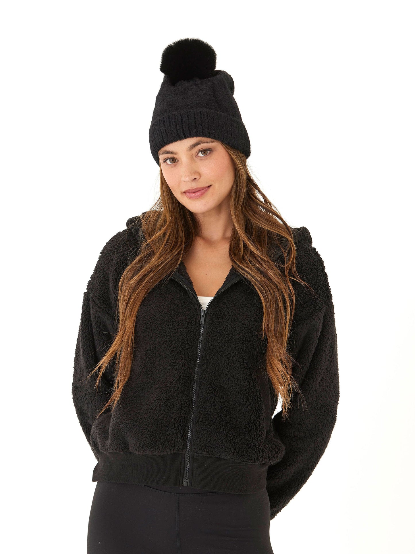 Fuzzy Knit Beanie