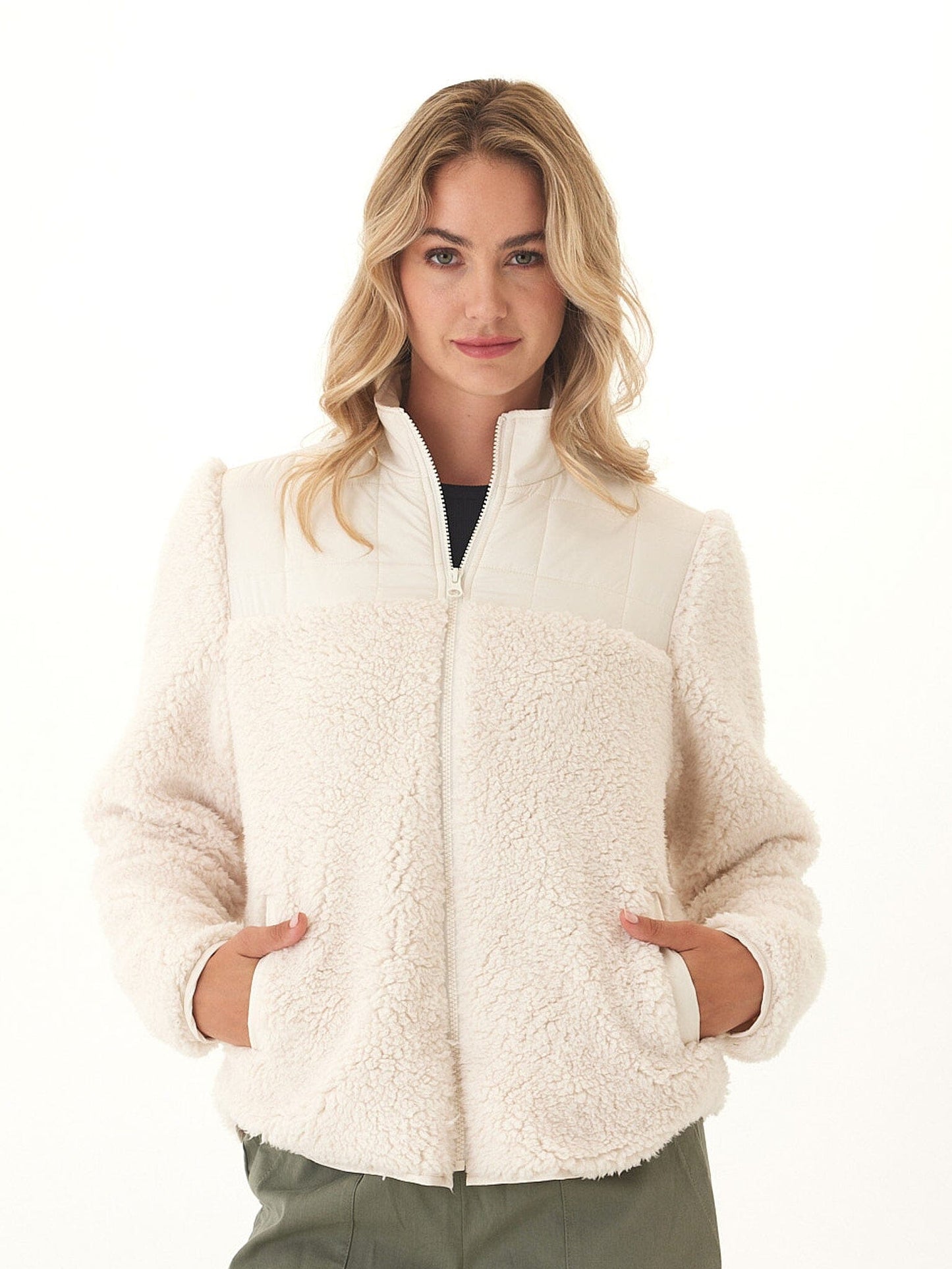 Catherine Puffer Sherpa Mix Jacket