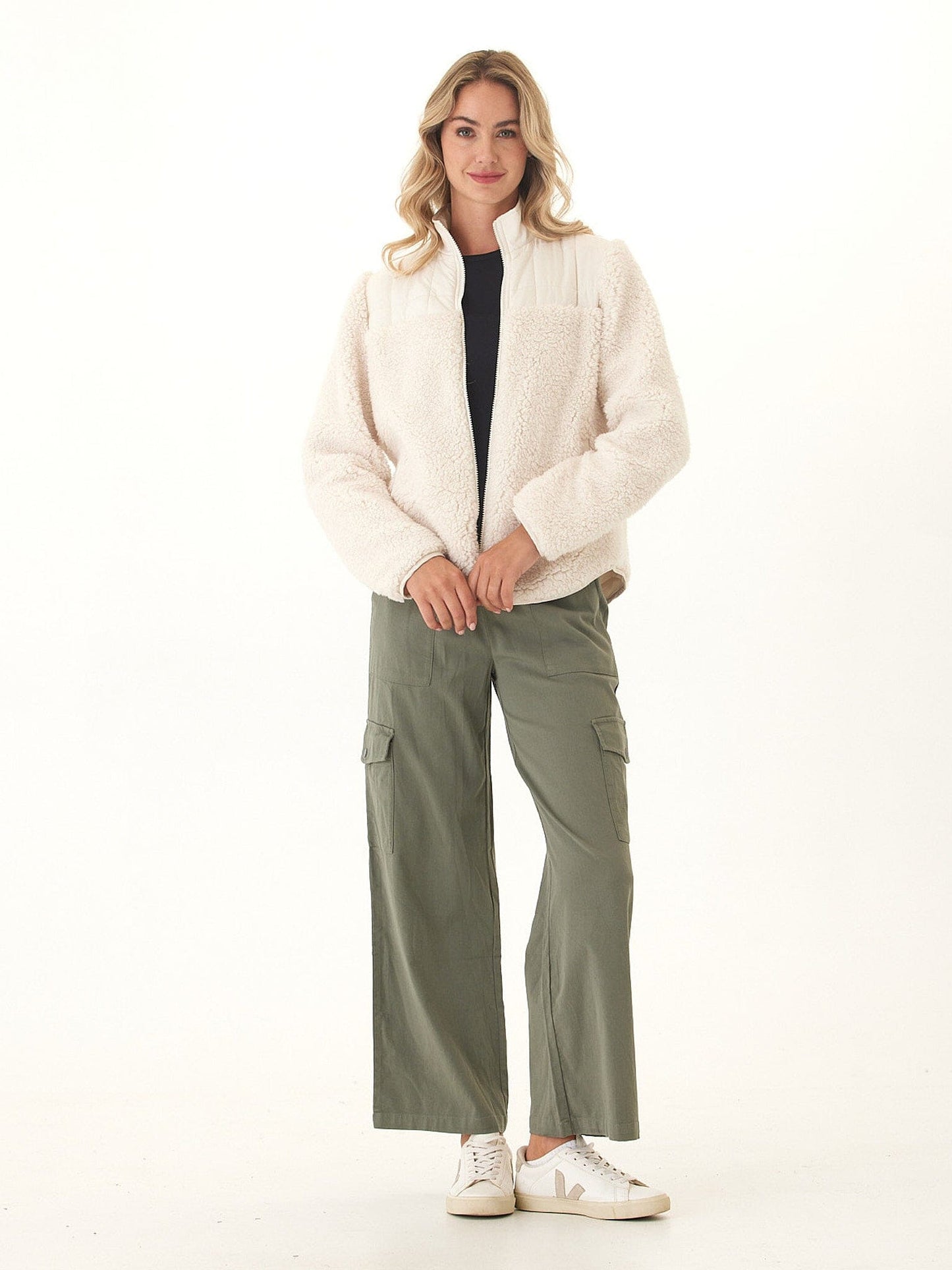 Catherine Puffer Sherpa Mix Jacket