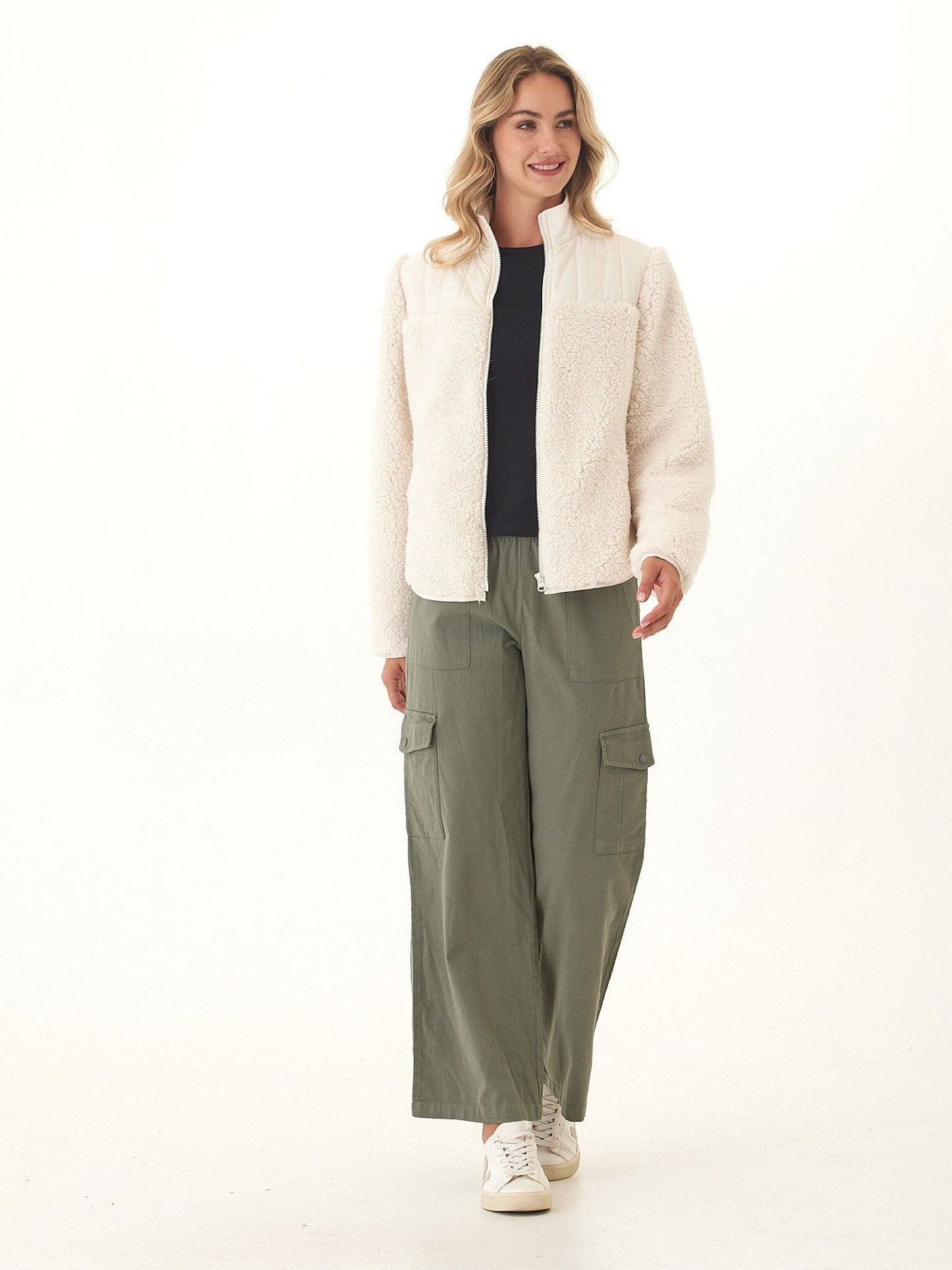 Catherine Puffer Sherpa Mix Jacket