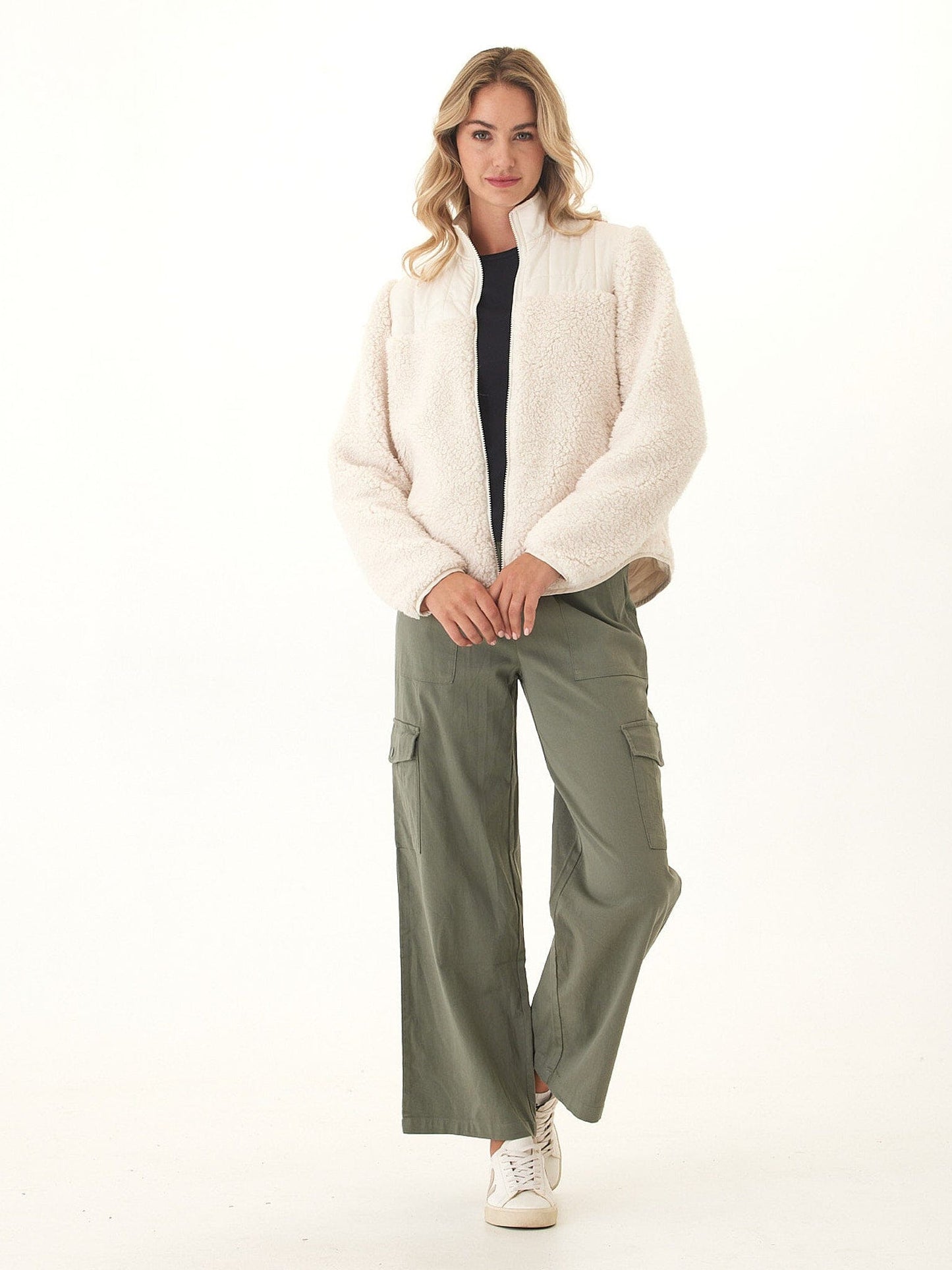 Catherine Puffer Sherpa Mix Jacket
