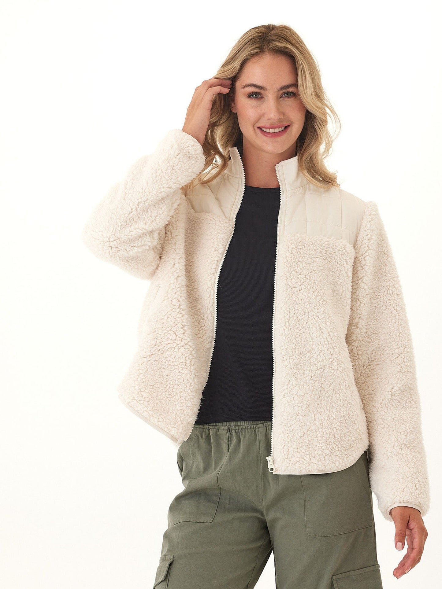 Catherine Puffer Sherpa Mix Jacket